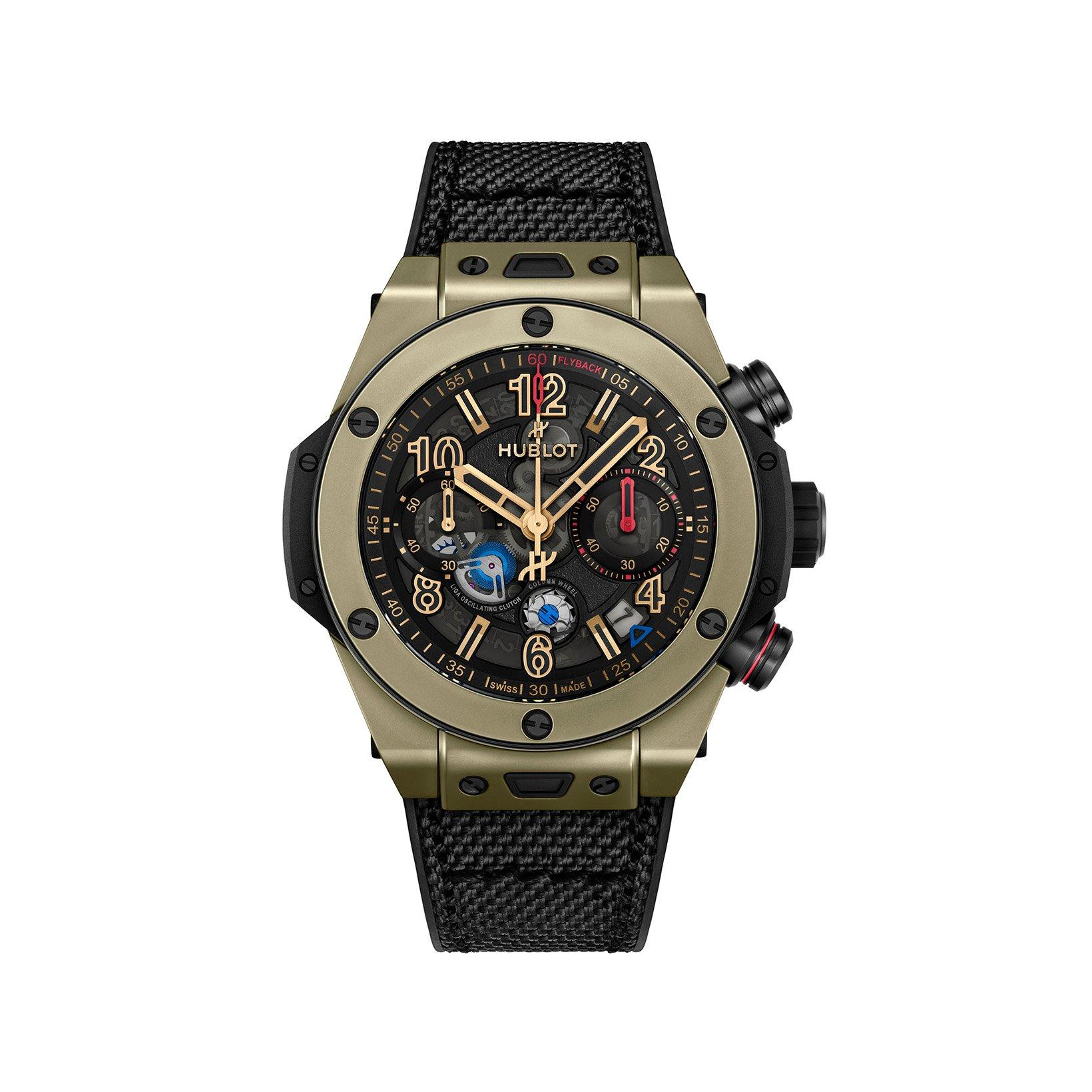 Hublot Big Bang Reloaded Magic Gold Automatic 44 mm Magic Gold Watch  Black Dial   Fabric Strap