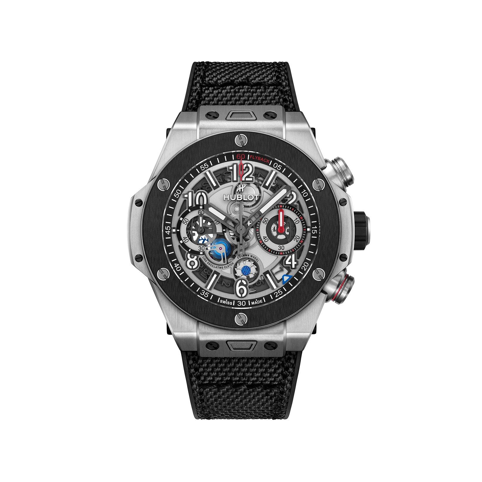 Hublot Big Bang Reloaded Titanium Ceramic Automatic 44 mm Ceramic Watch  Grey Dial   Fabric Strap