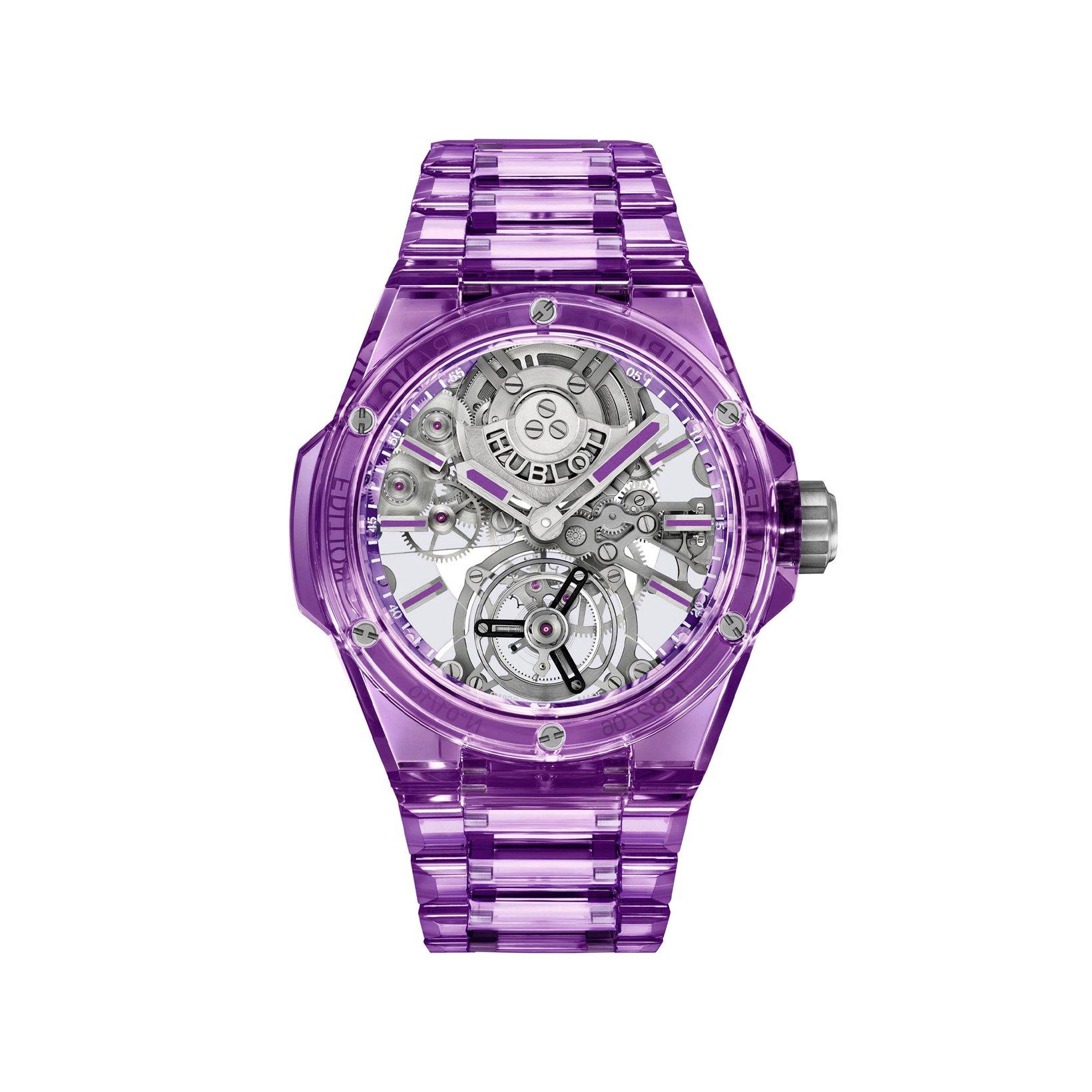 Hublot Big Bang Integreted Tourbillon Full Purple Sapphire Automatic  mm Purple Sapphire Watch  Sapphire Dial  Purple Sapphire Bracelet