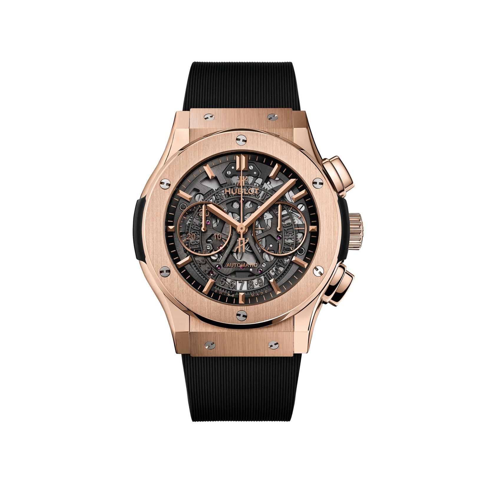 Hublot Classic Fusion Aerofusion King Gold Automatic  mm King Gold Watch  Skeleton Dial   Rubber Strap
