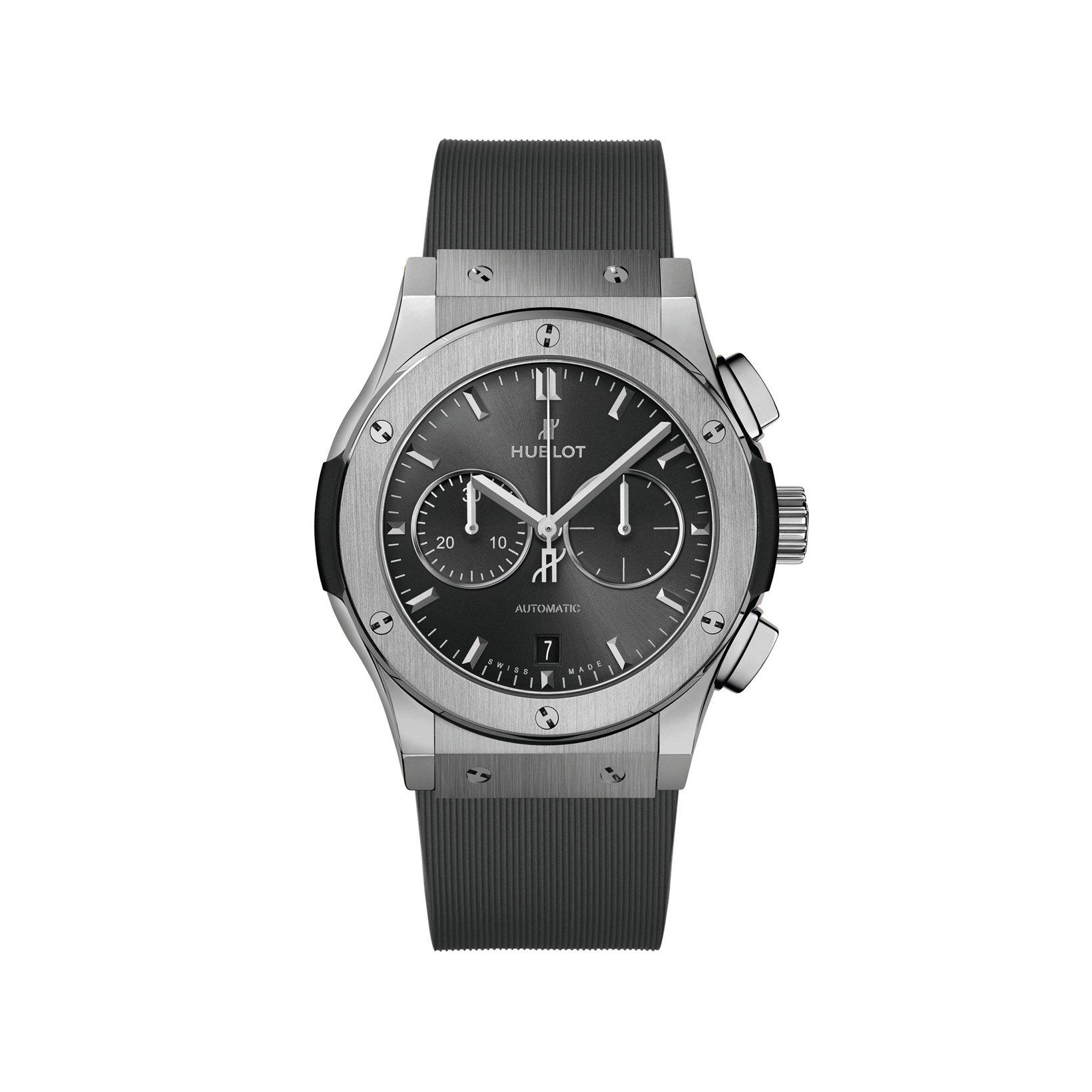Hublot Classic Fusion Racing Grey Chronograph Titanium Automatic  mm Titanium Watch  Grey Dial   Rubber Strap