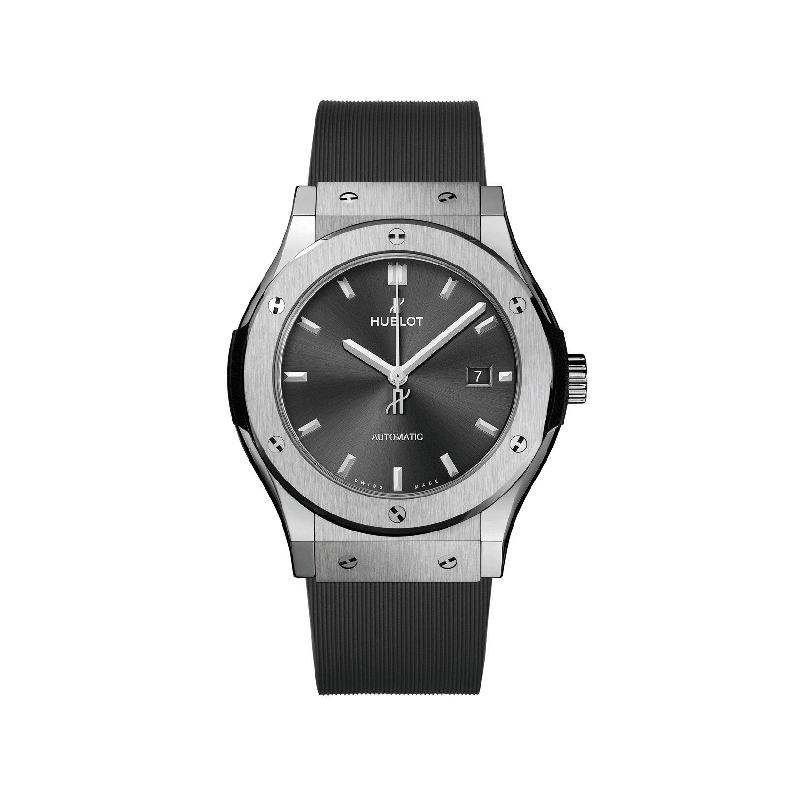 Hublot Classic Fusion Titanium Racing Grey Automatic  mm Titanium Watch  Grey Dial   Rubber Strap