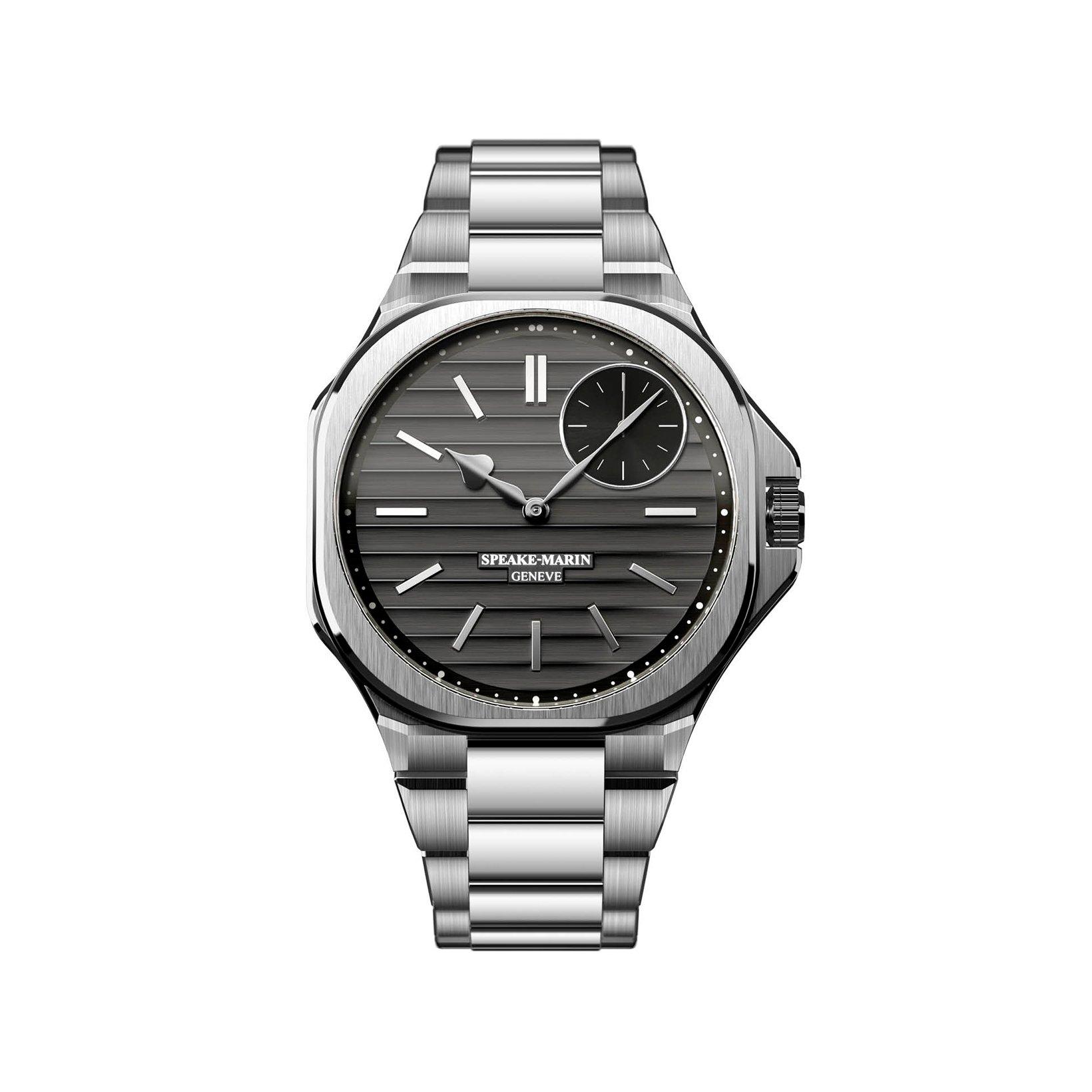 Speake Marin Ripples Automatic 40.3 mm Stainless Steel Watch  Black Dial  Stainless Steel Bracelet