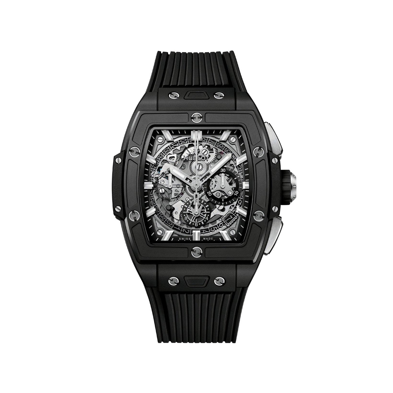 Hublot Spirit Of Big Bang Black Magic Automatic 42 mm Ceramic Watch  Black Dial   Rubber Strap
