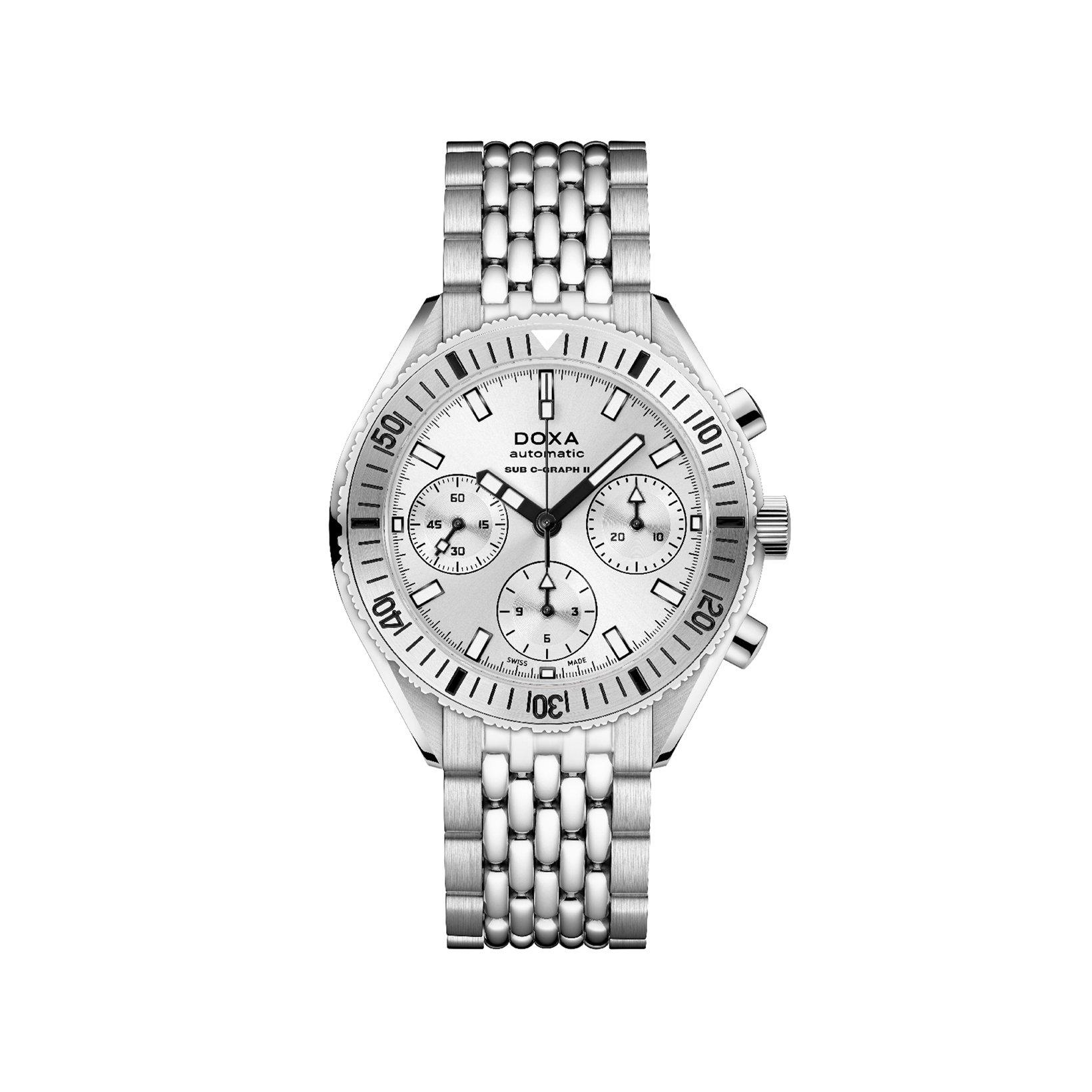 Doxa Watches Sub 200 Whitepearl Automatic 42 mm Stainless Steel Watch  White Dial  Stainless Steel Bracelet