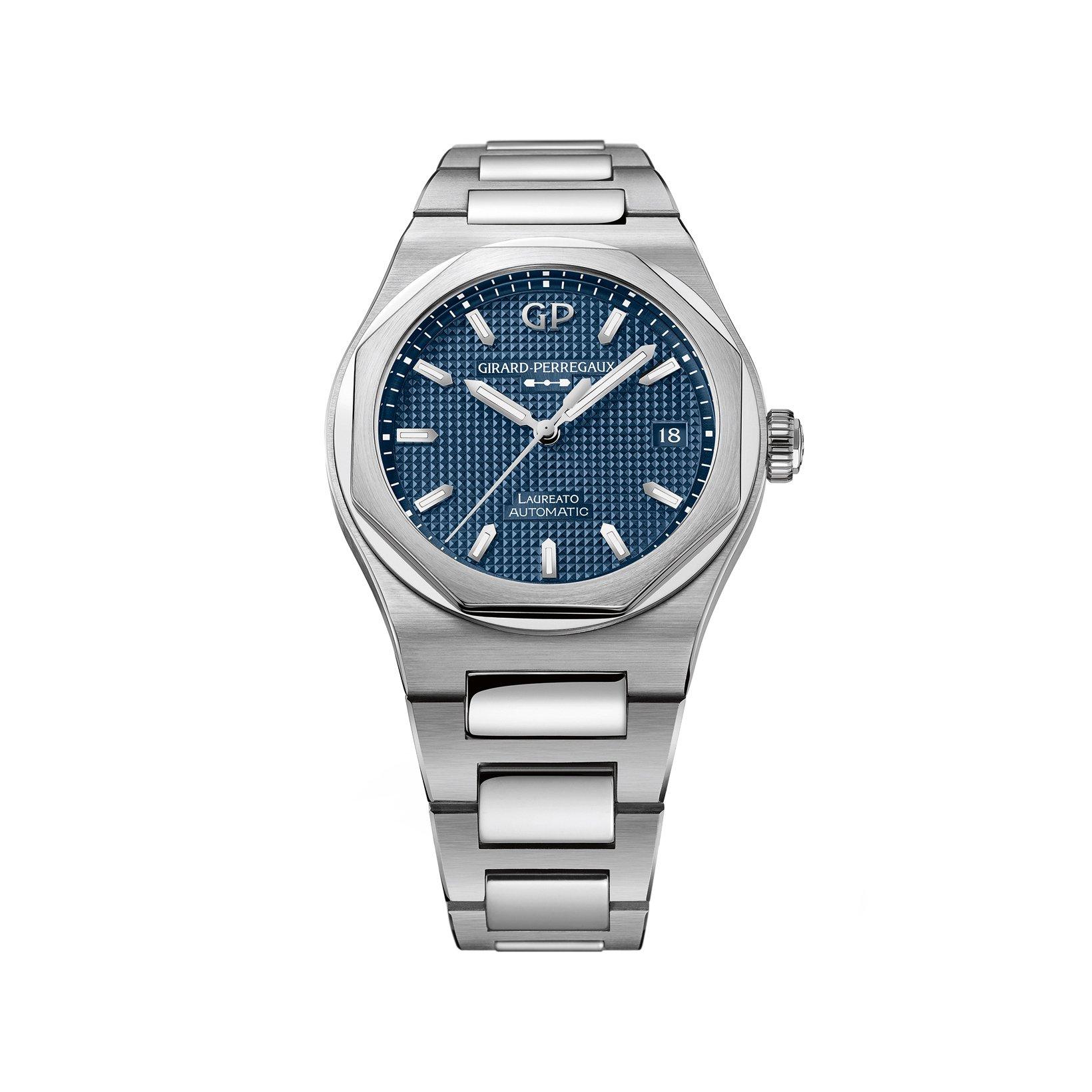 Girard Perregaux Laureato  Automatic 38 mm Stainless Steel Watch  Blue Dial  Stainless Steel Bracelet