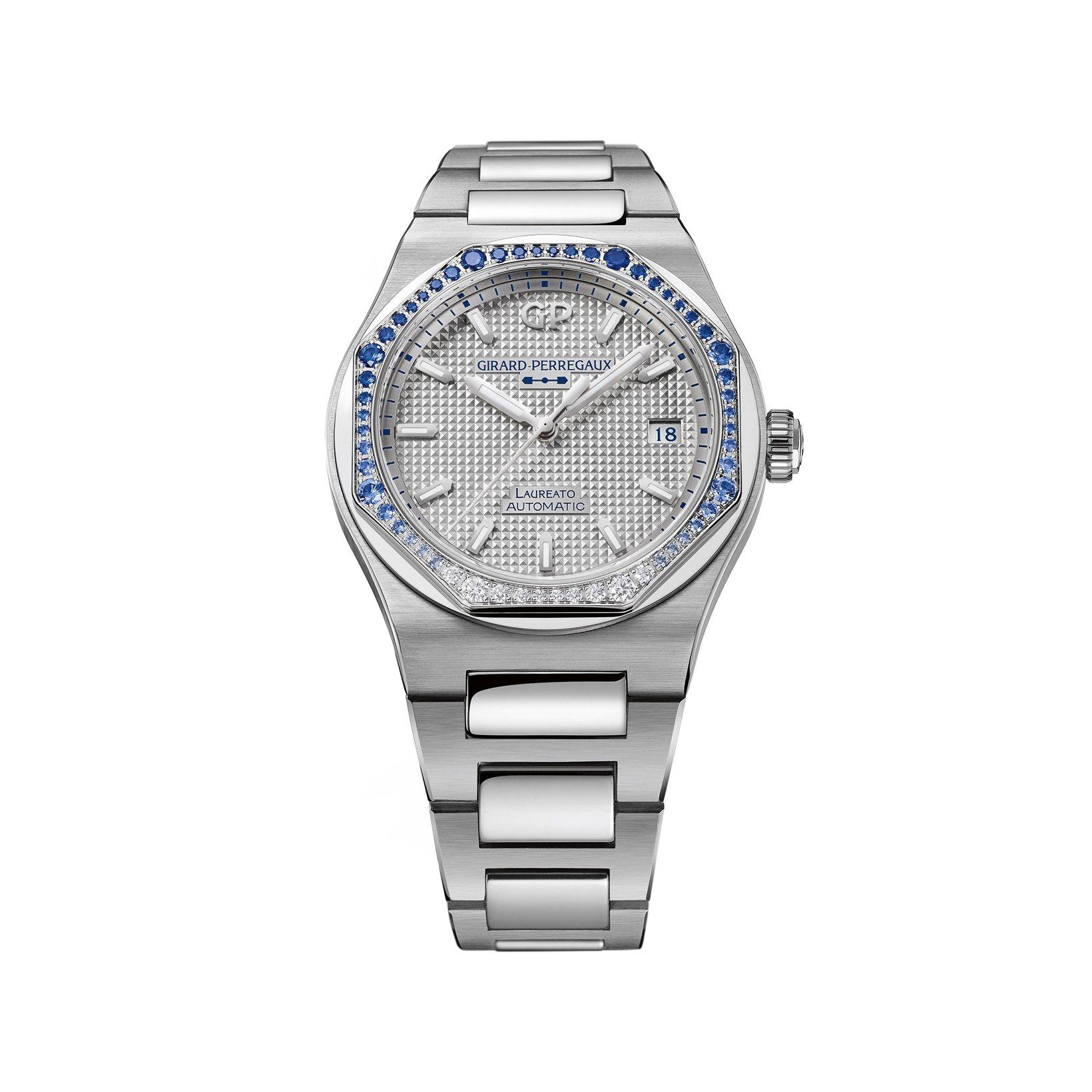 Girard Perregaux Laureato  Automatic 38 mm Stainless Steel Watch  Silver Dial  Stainless Steel Bracelet