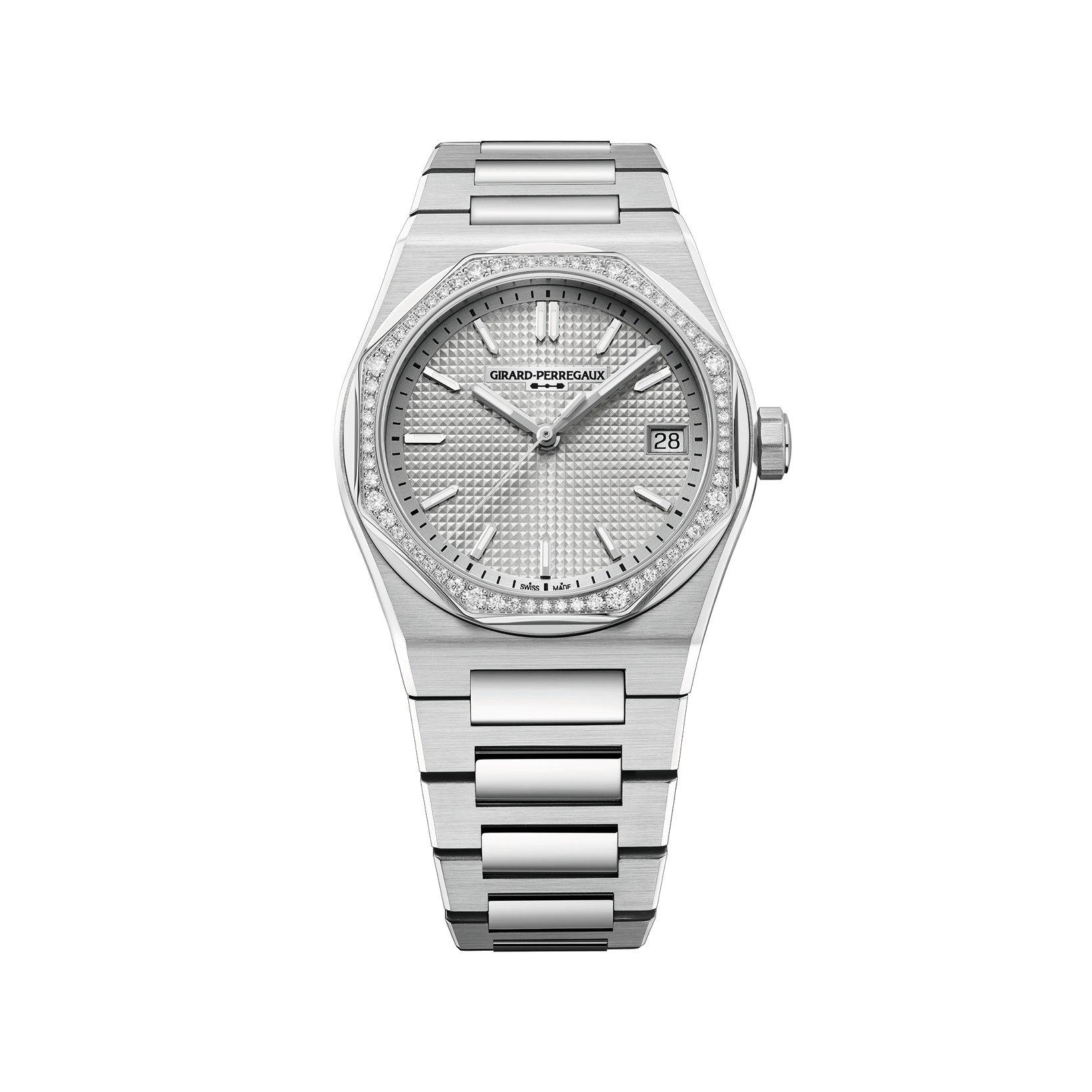 Girard Perregaux Laureato Fifty Automatic 36 mm Stainless Steel Watch  Silver Dial  Stainless Steel Bracelet