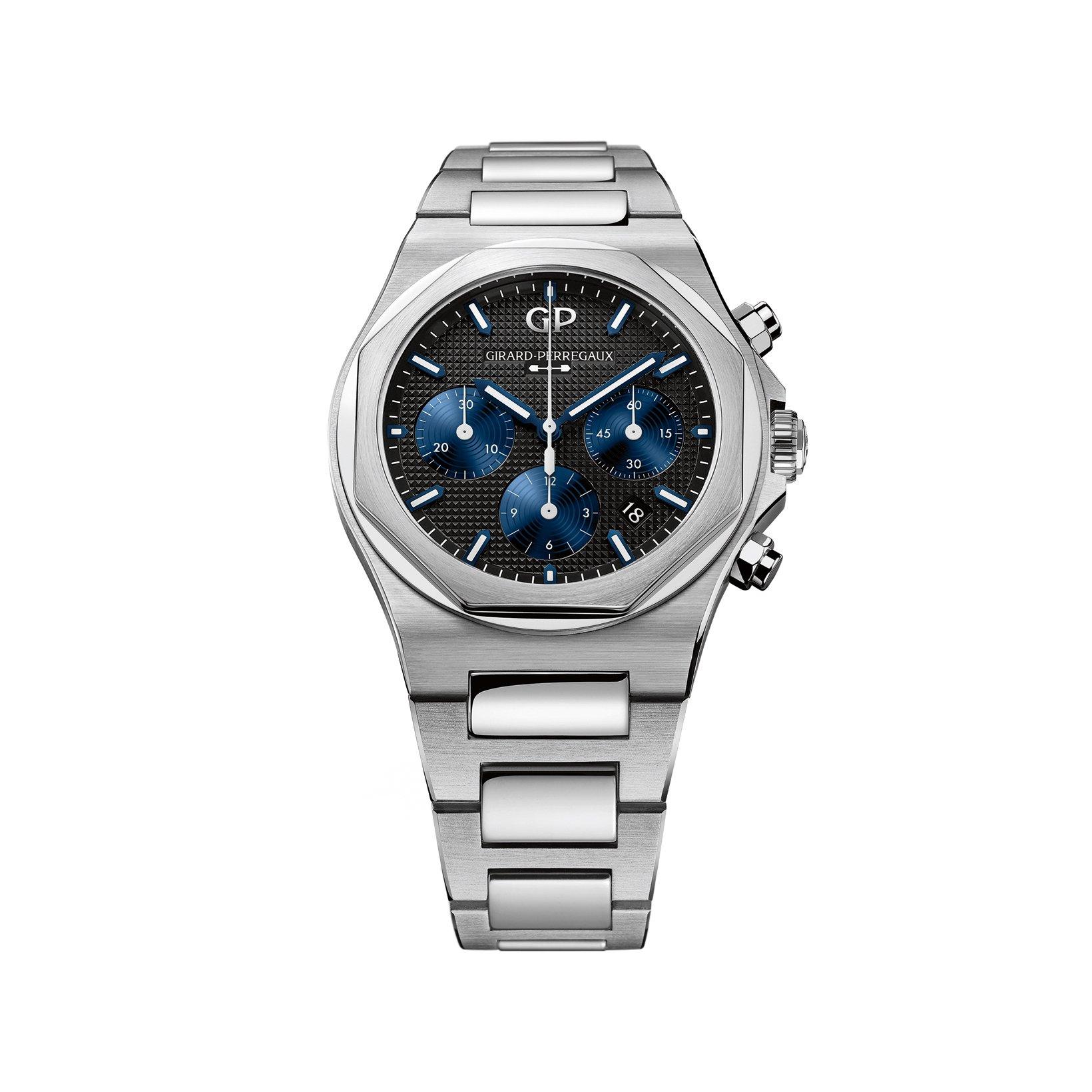 Girard Perregaux Laureato Chronograph Automatic 42 mm Stainless Steel Watch  Black Dial  Stainless Steel Bracelet