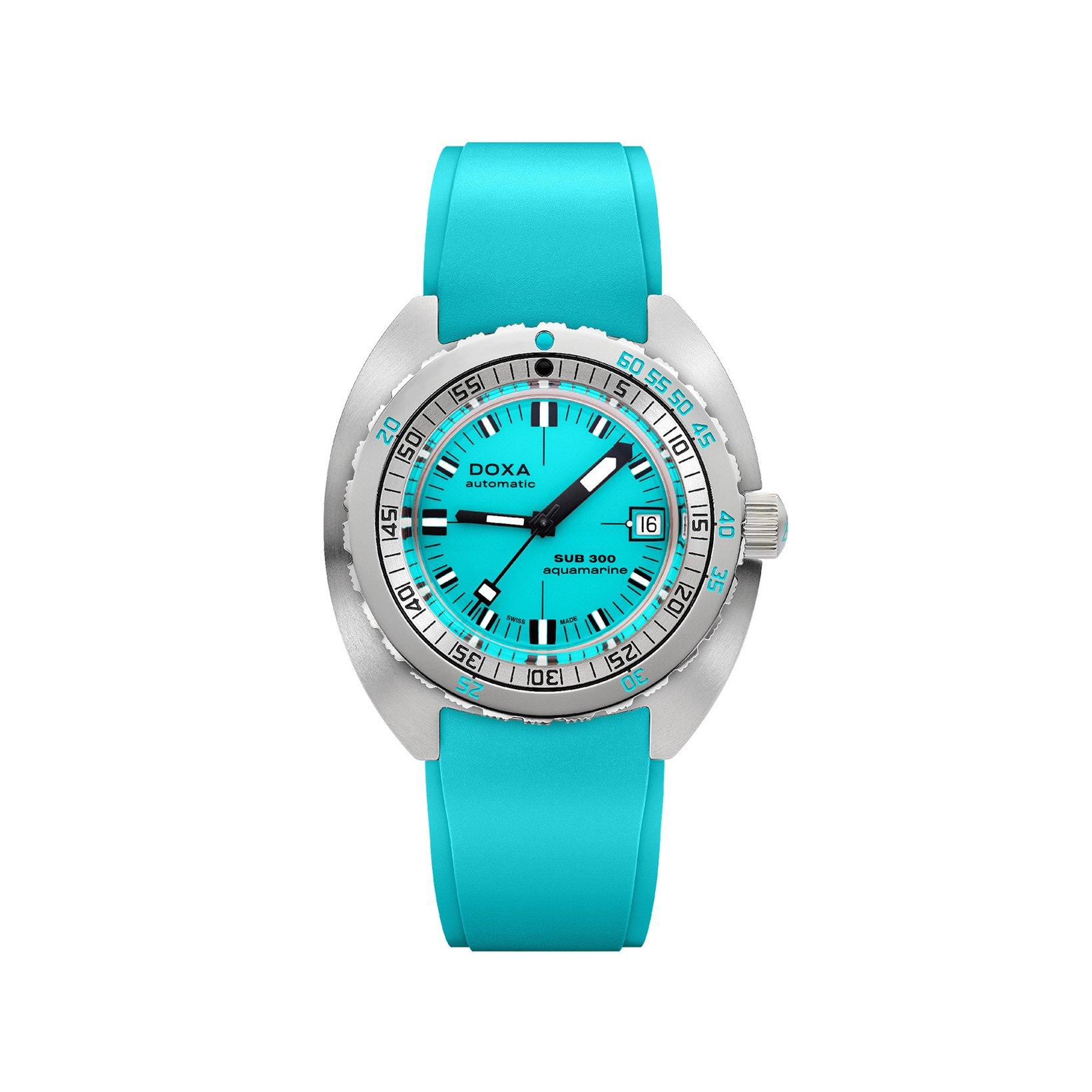 Doxa Watches Sub 300 Professional Automatic 42.5 mm Stainless Steel Watch  Orange Dial   Rubber Strap