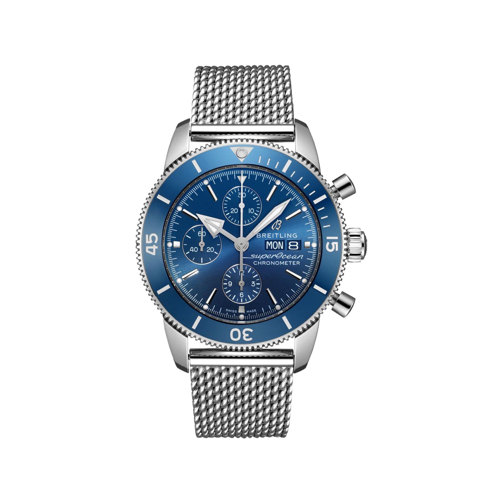 Breitling Superocean Heritage B13 Automatic 44 mm Stainless Steel Watch  Blue Dial  Stainless Steel Bracelet