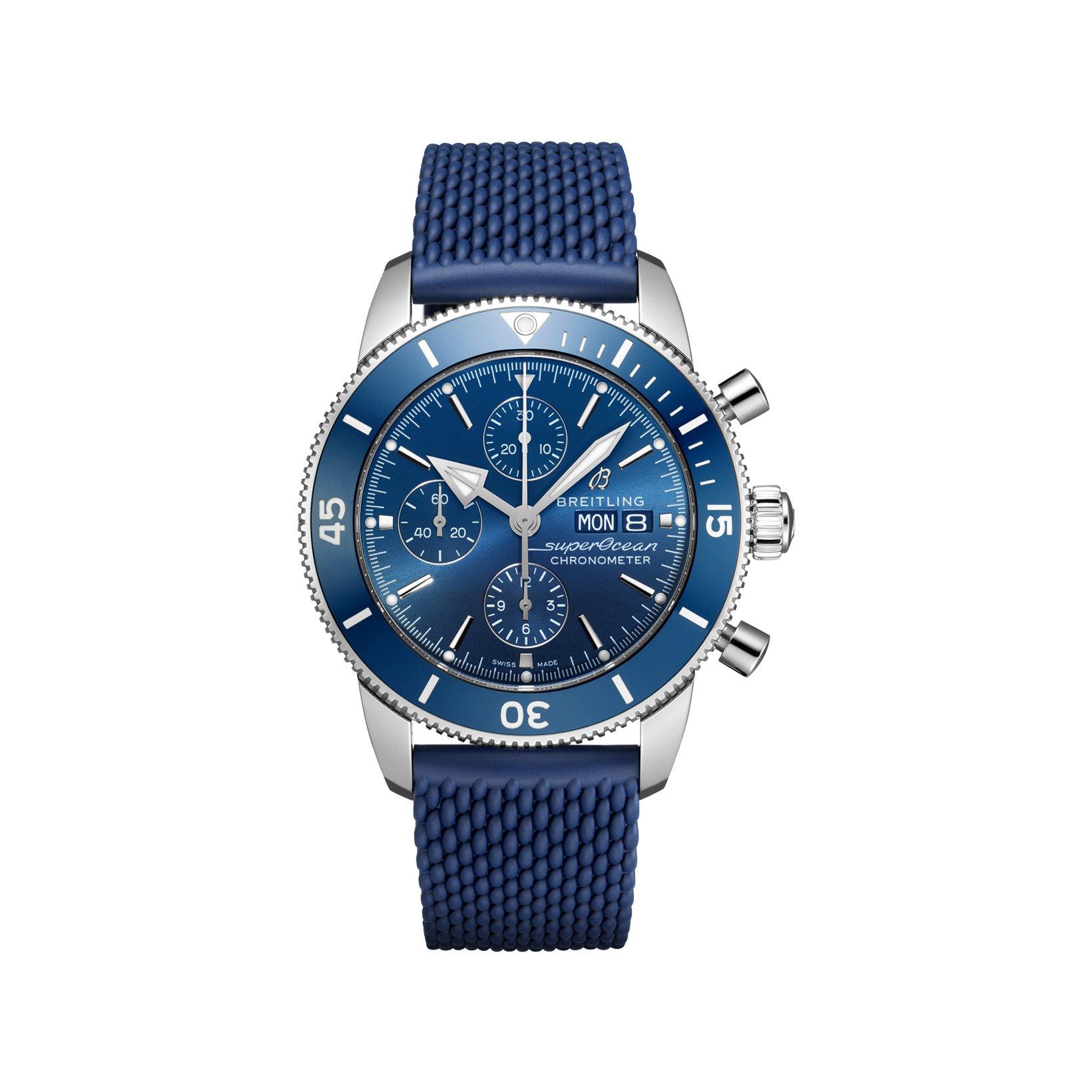 Breitling Superocean Heritage B13 Automatic 44 mm Stainless Steel Watch  Blue Dial   Rubber Strap