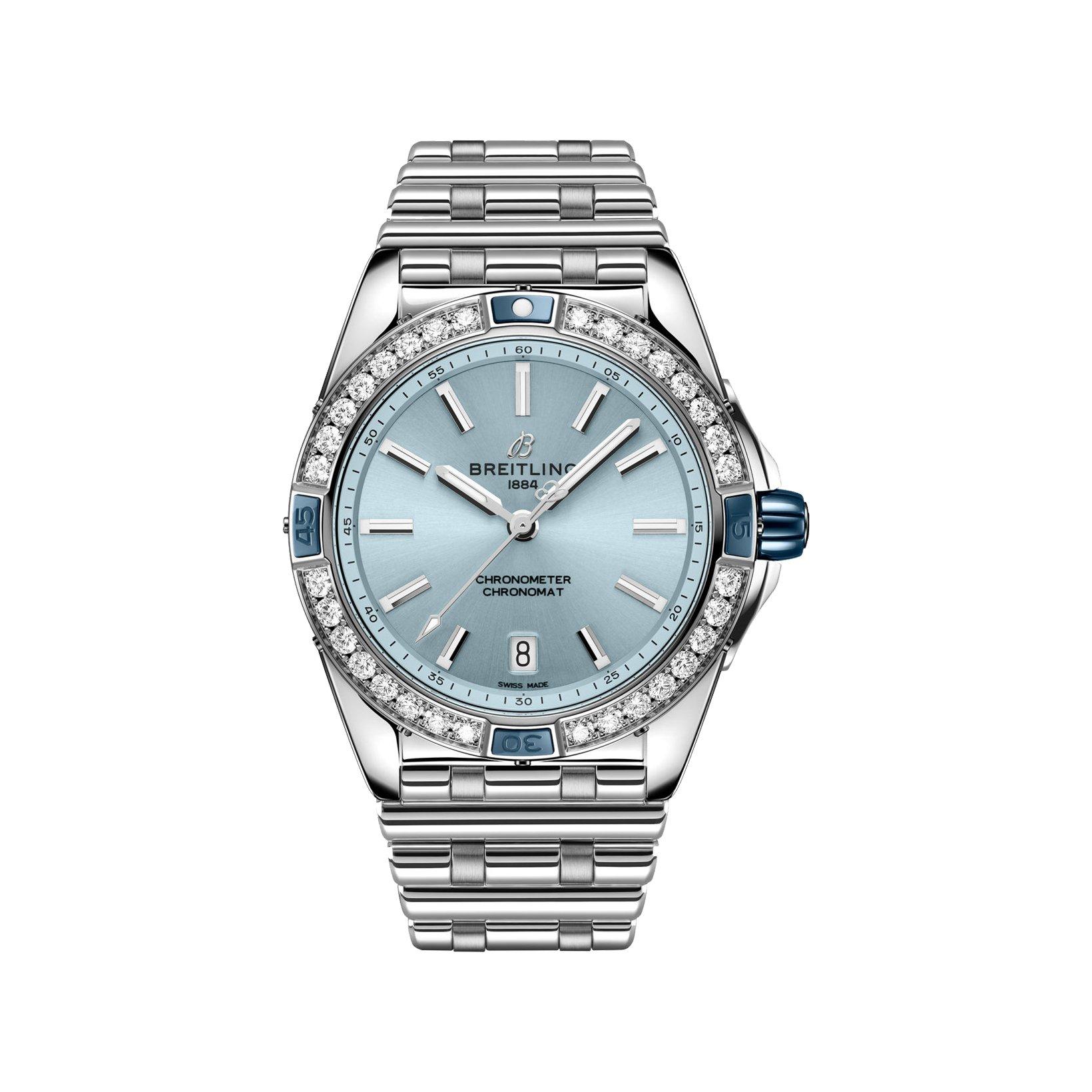 Breitling Chronomat B17 Automatic 38 mm Stainless Steel Watch  Blue Dial  Stainless Steel Bracelet
