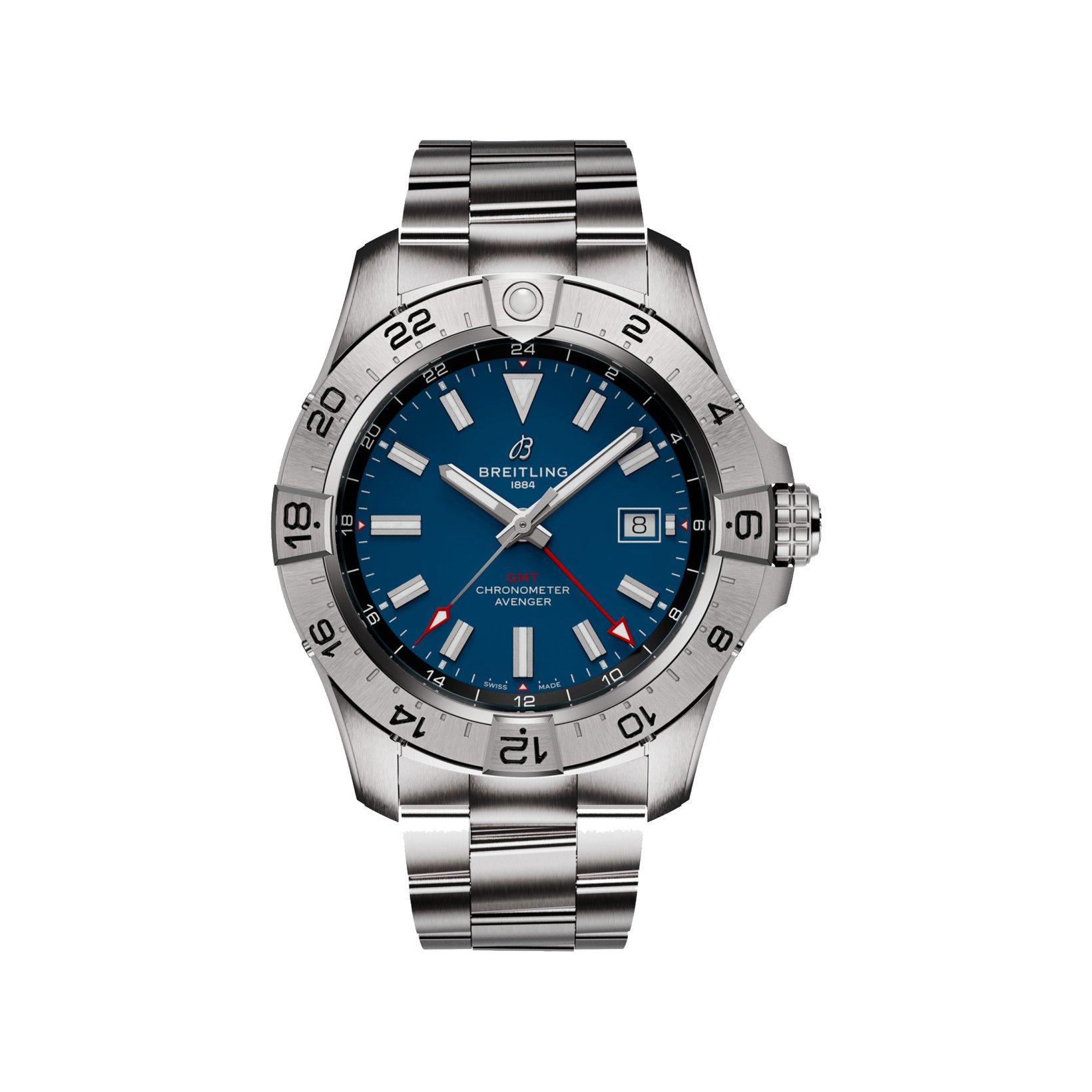Breitling Avenger B32 Automatic 44 mm Stainless Steel Watch  Blue Dial  Stainless Steel Bracelet