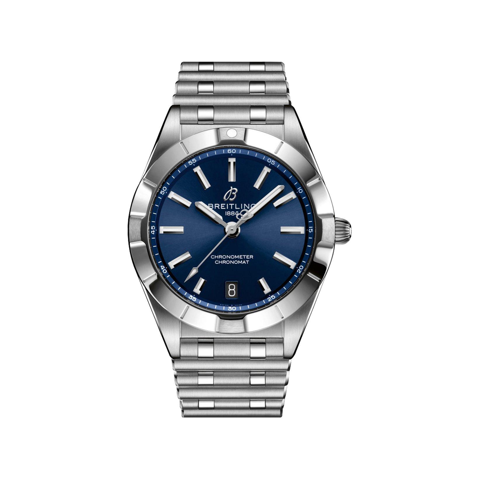 Breitling Chronomat B77 Quartz 32 mm Stainless Steel Watch  Blue Dial  Stainless Steel Bracelet