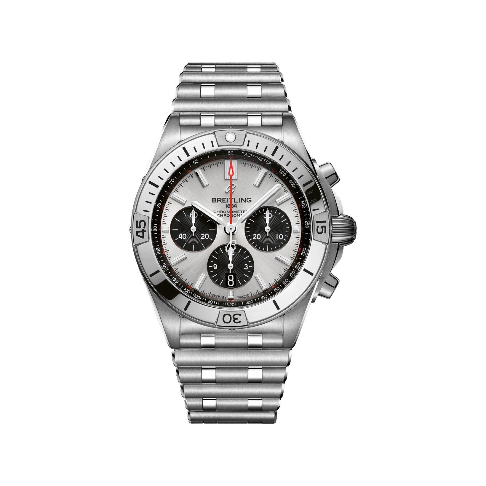 Breitling Chronomat B01 Automatic 42 mm Stainless Steel Watch  Silver Dial  Stainless Steel Bracelet