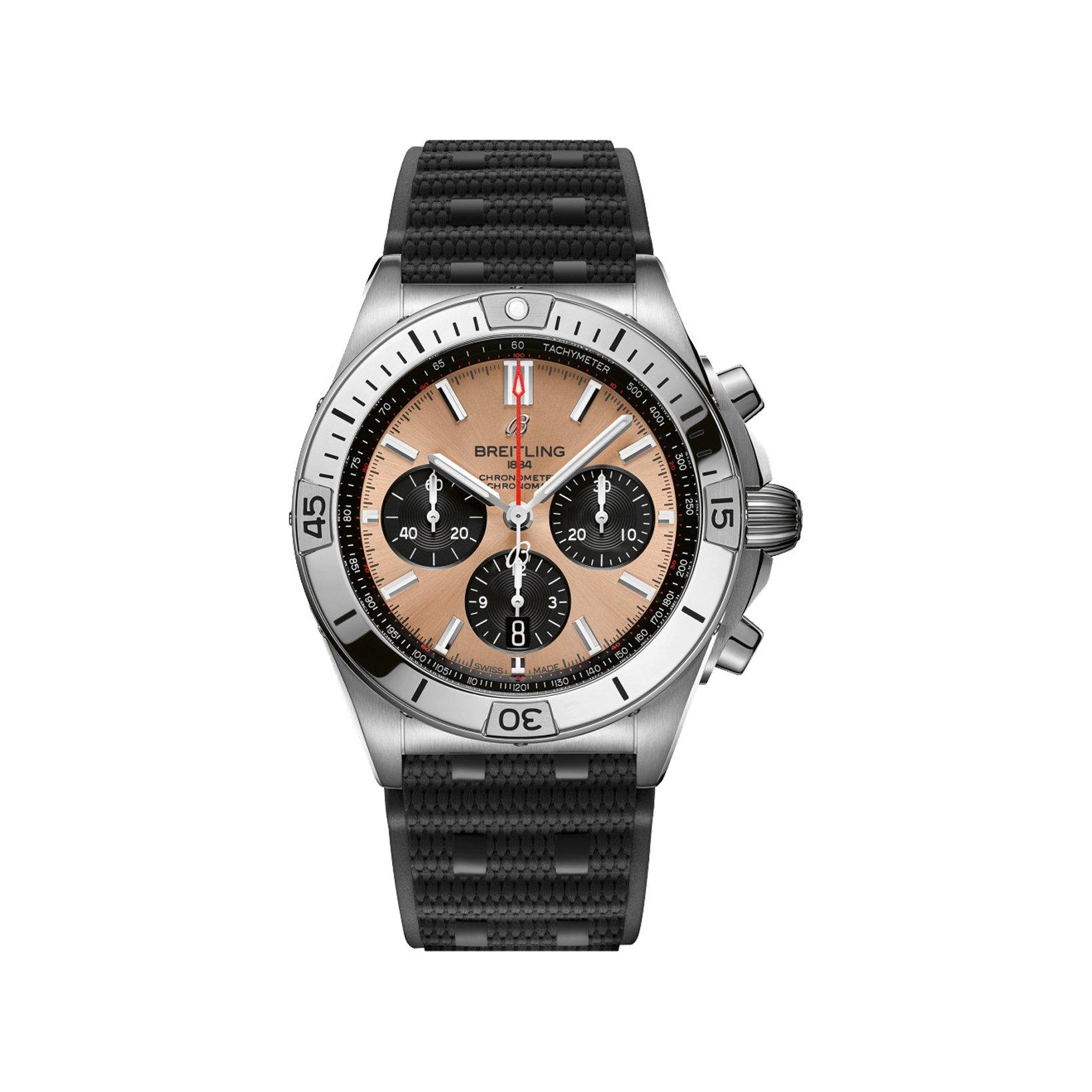 Breitling Chronomat B01 Automatic 42 mm Stainless Steel Watch  Copper Dial   Rubber Strap
