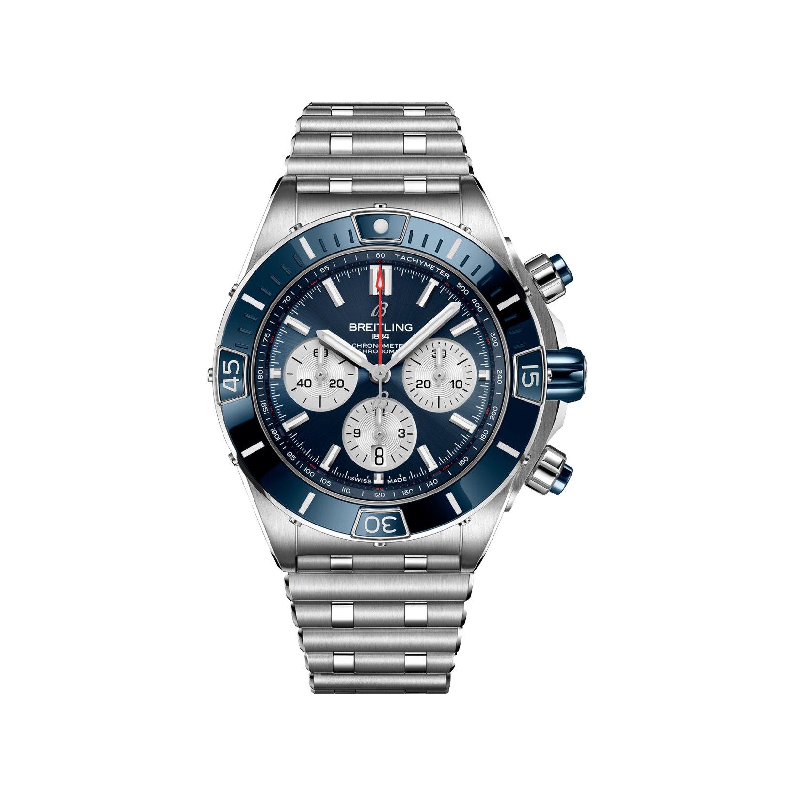 Breitling Chronomat B01 Automatic 44 mm Stainless Steel Watch  Blue Dial  Stainless Steel Bracelet