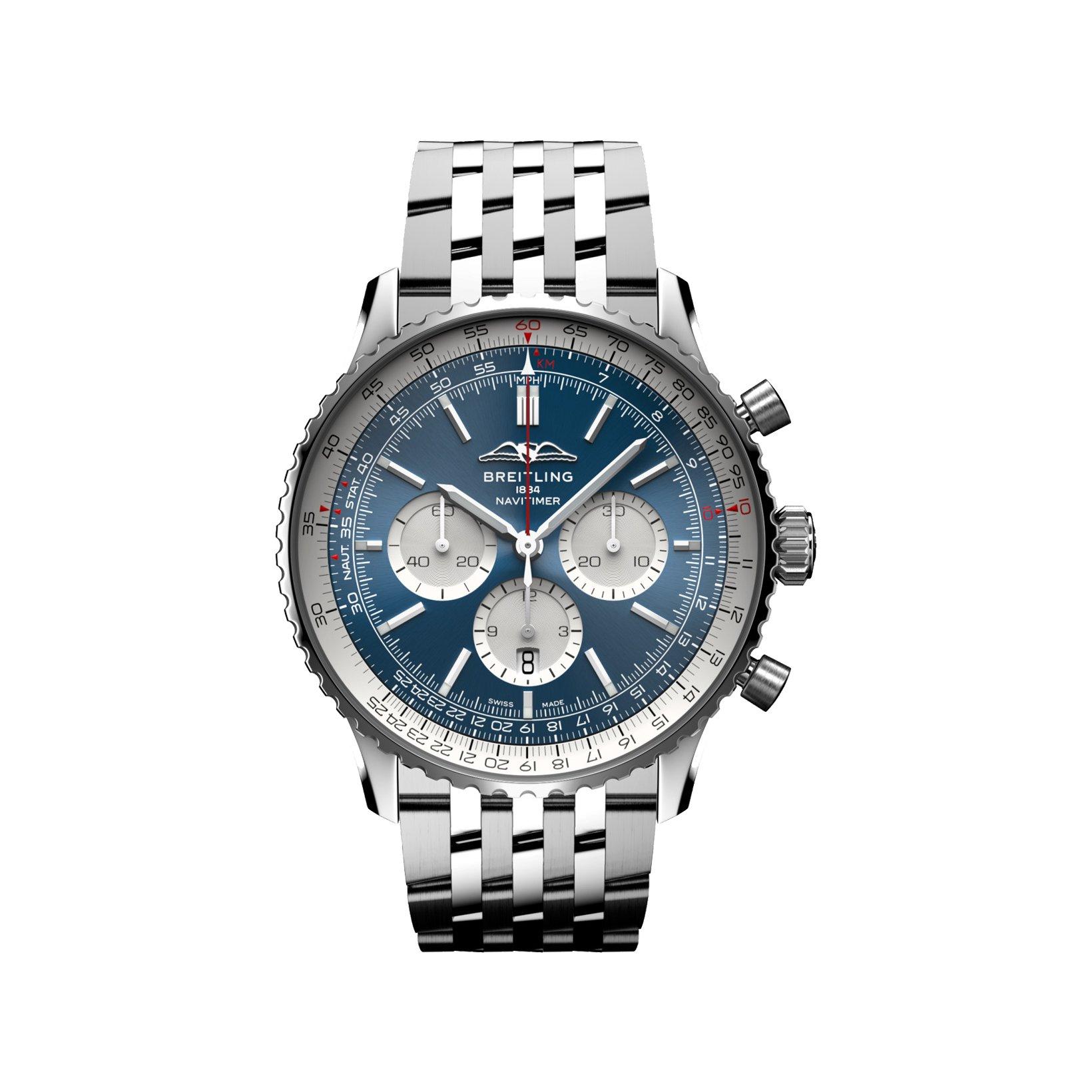 Breitling Navitimer B01 Automatic 46 mm Stainless Steel Watch  Blue Dial  Stainless Steel Bracelet