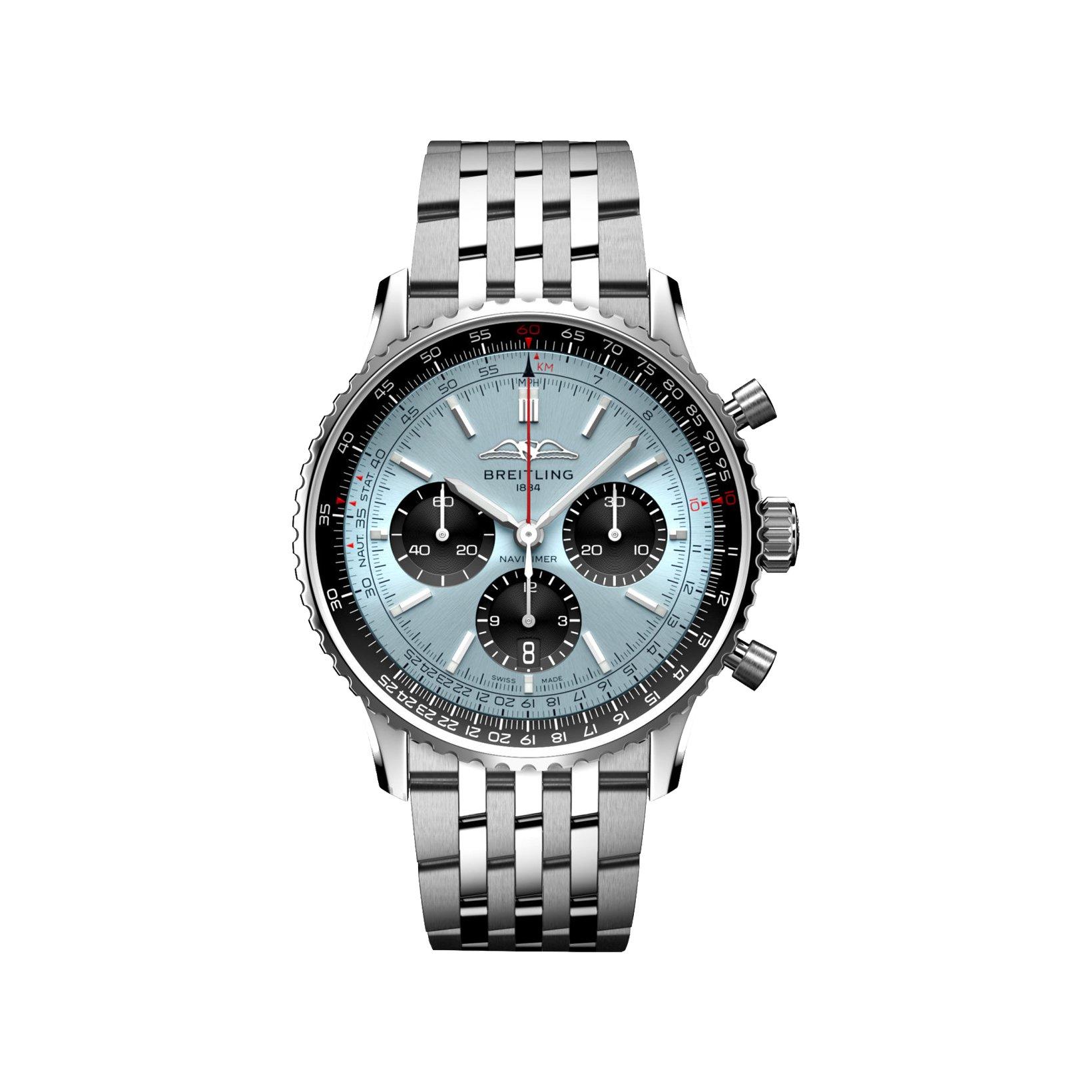 Breitling Navitimer B01 Automatic 43 mm Stainless Steel Watch  Blue Dial  Stainless Steel Bracelet