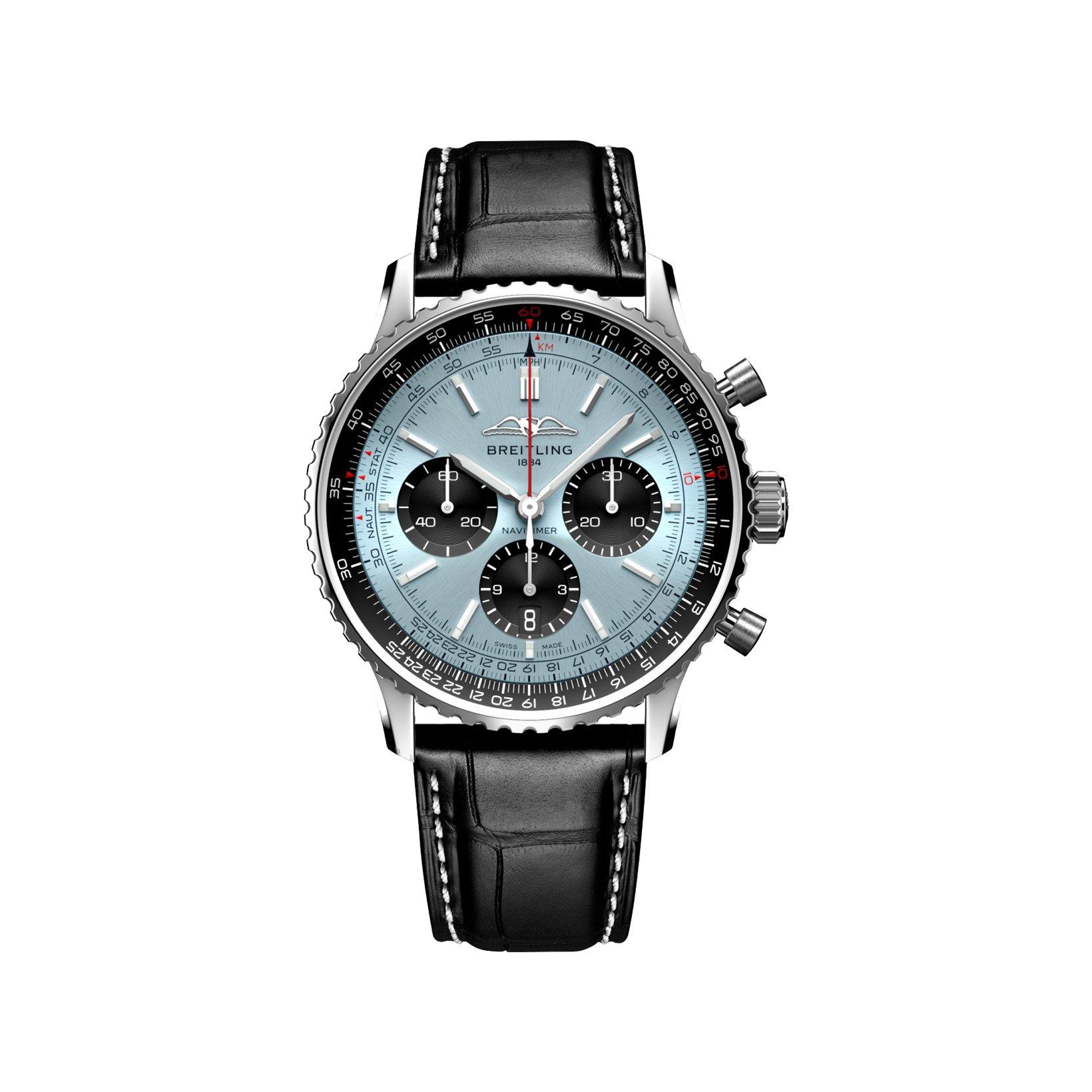 Breitling Navitimer B01 Automatic 43 mm Stainless Steel Watch  Blue Dial   Alligator Leather Strap