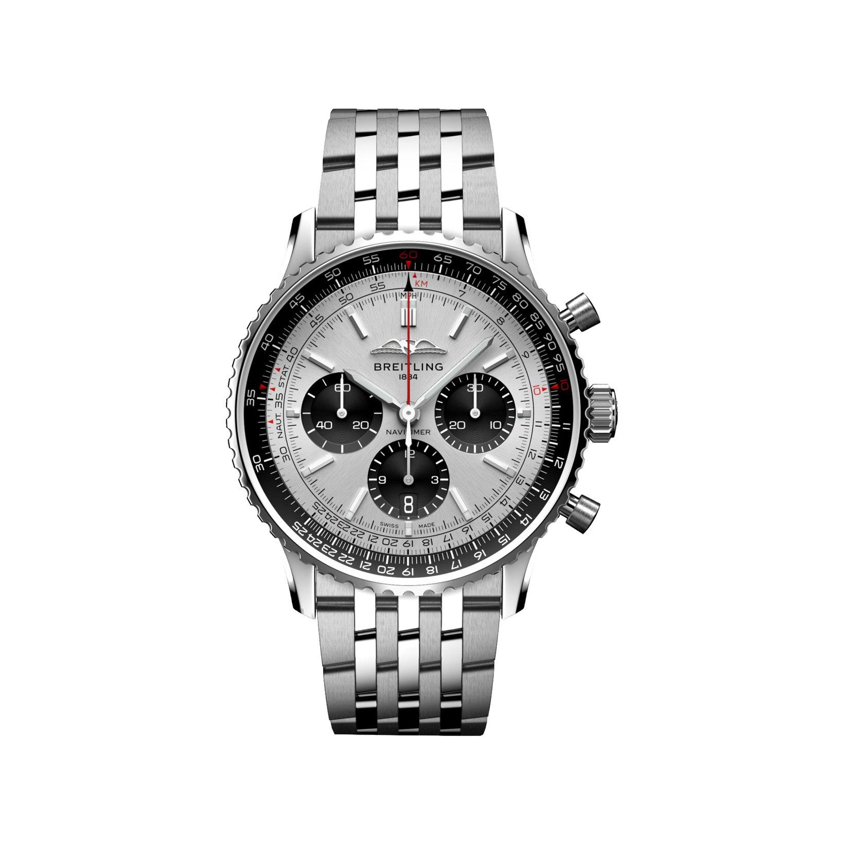 Breitling Navitimer B01 Automatic 43 mm Stainless Steel Watch  Silver Dial  Stainless Steel Bracelet