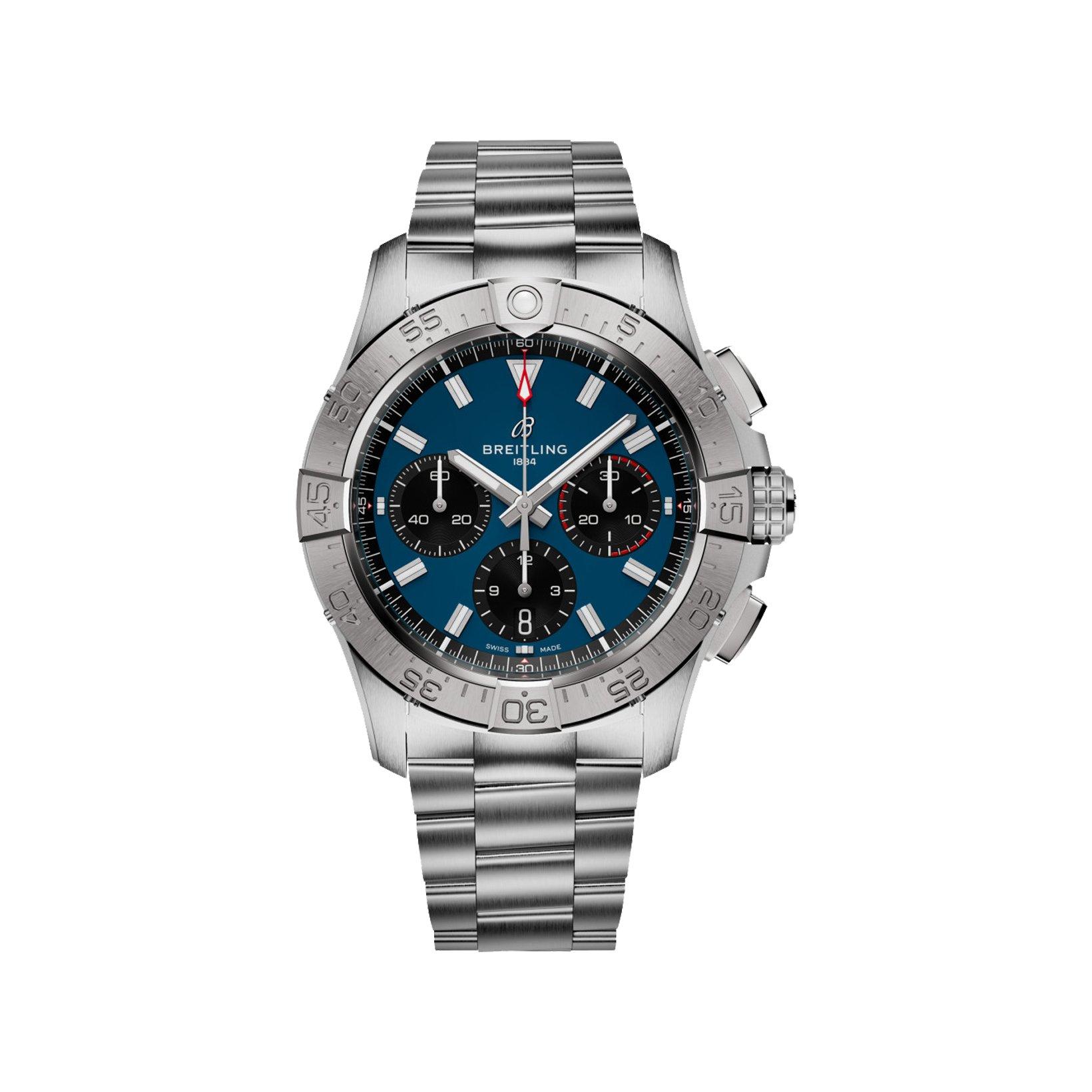 Breitling Avenger B01 Automatic 42 mm Stainless Steel Watch  Blue Dial  Stainless Steel Bracelet