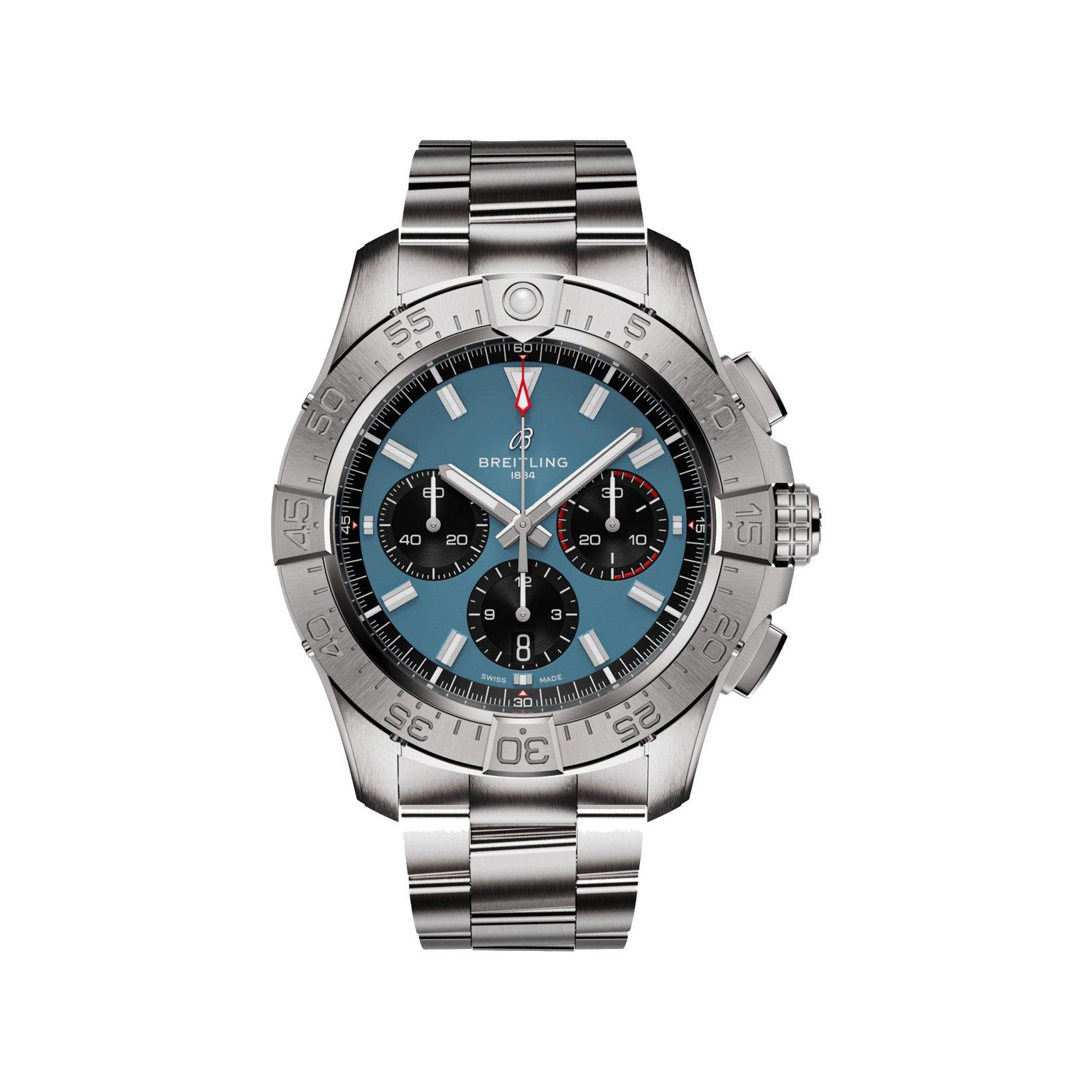 Breitling Avenger B01 Automatic 44 mm Stainless Steel Watch  Blue Dial  Stainless Steel Bracelet