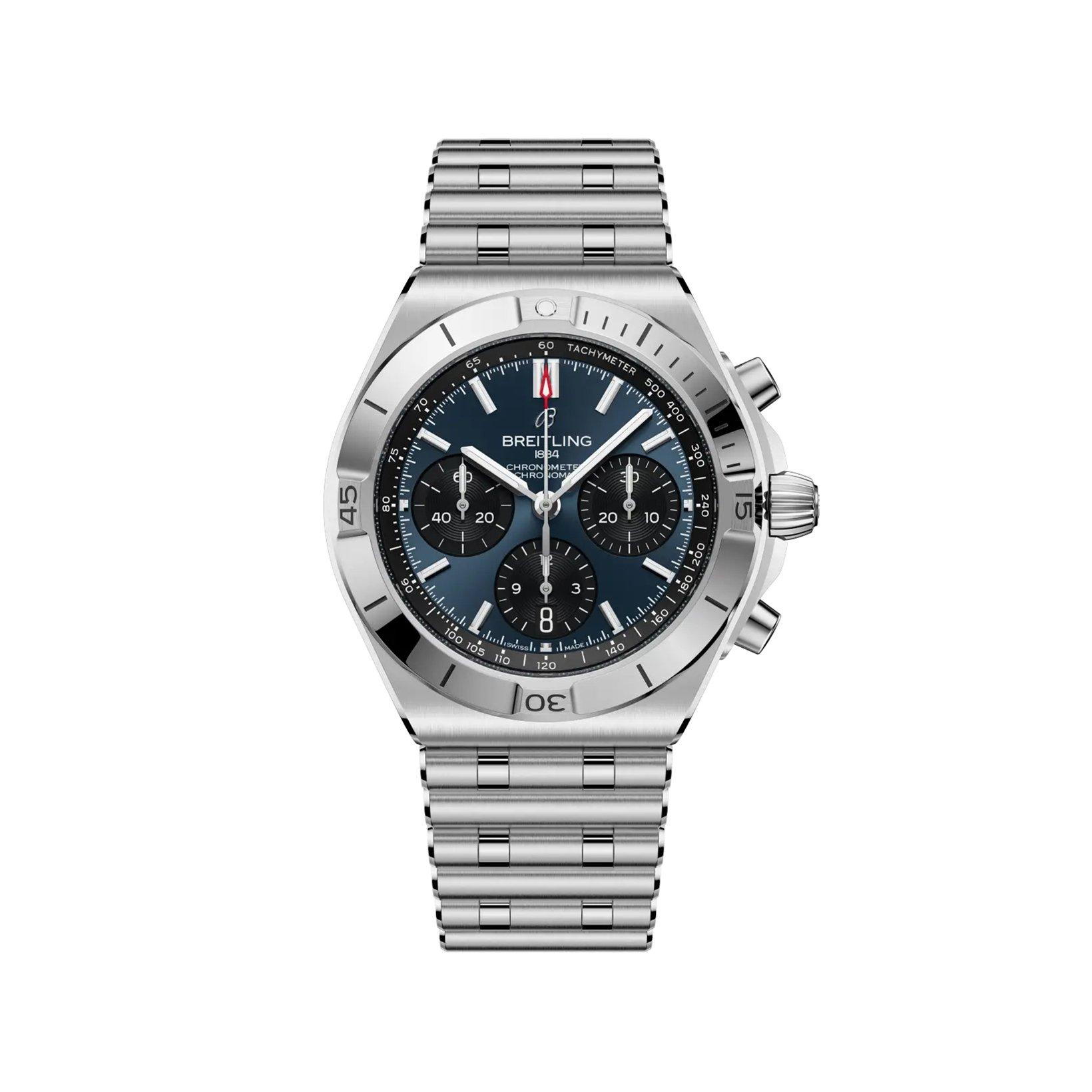 Breitling Chronomat B01 Automatic 42 mm Stainless Steel Watch  Blue And Black Dial  Stainless Steel Bracelet