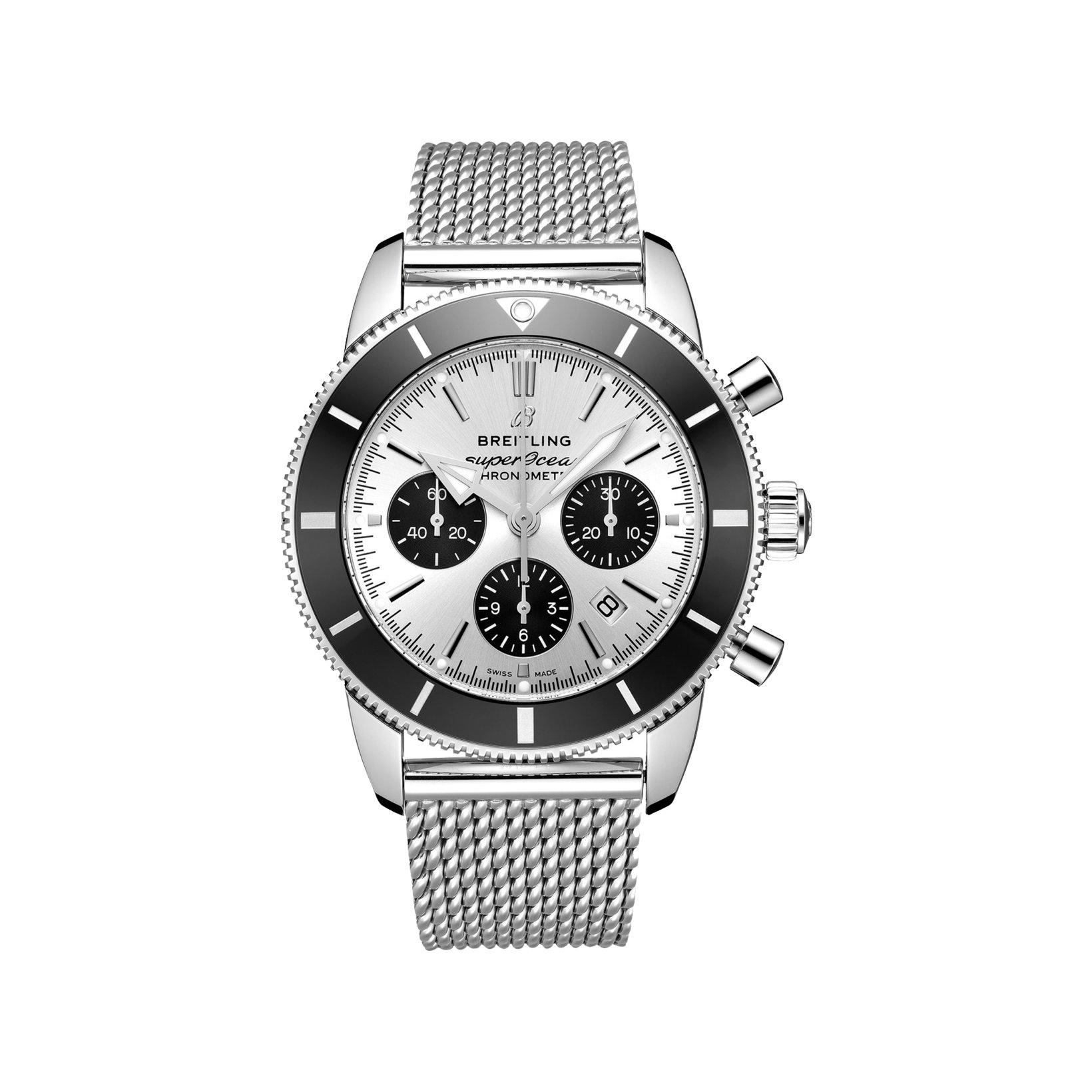 Breitling Superocean Heritage B01 Automatic 44 mm Stainless Steel Watch  Silver Dial  Stainless Steel Bracelet