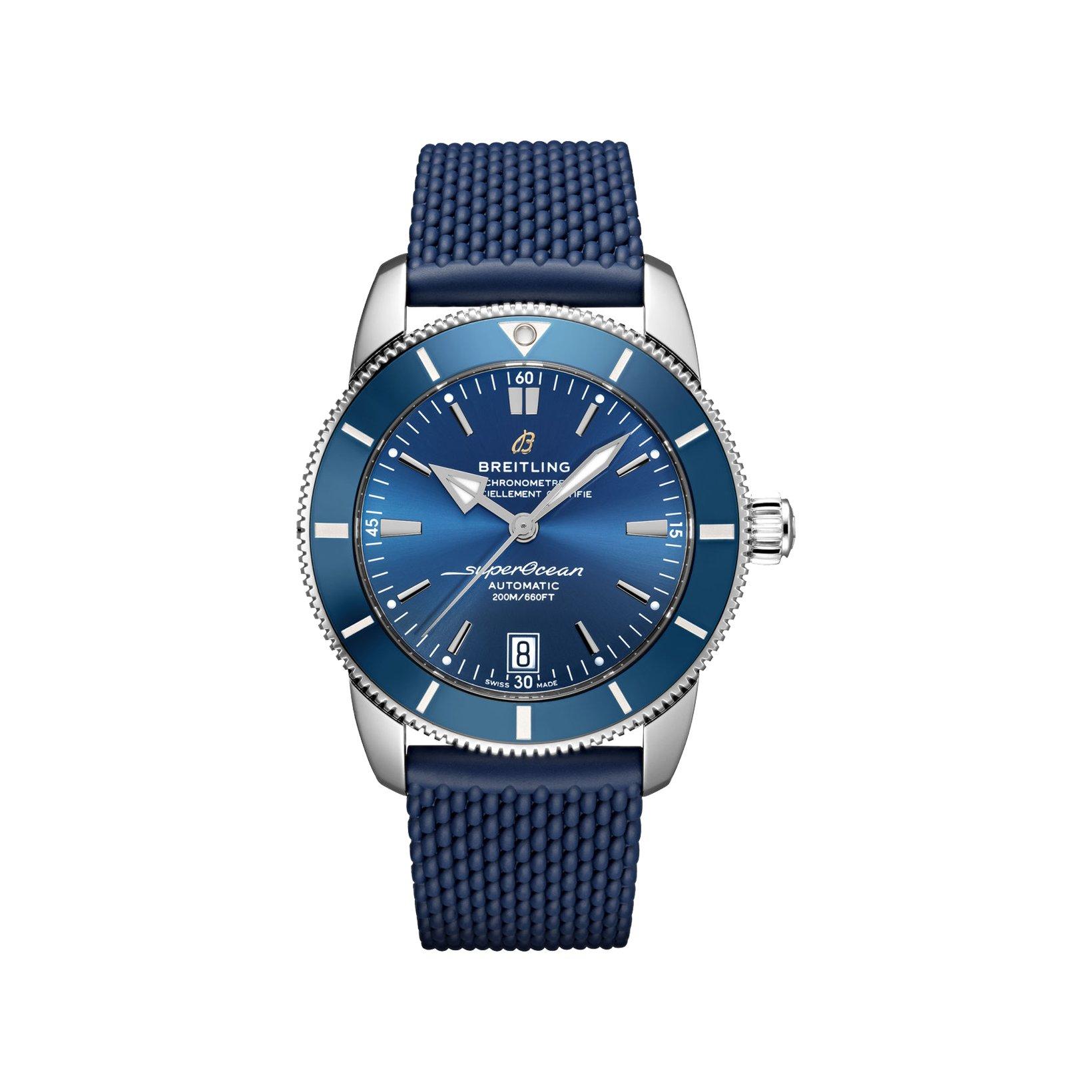 Breitling Superocean Heritage B20 Automatic 42 mm Stainless Steel Watch  Blue Dial   Rubber Strap