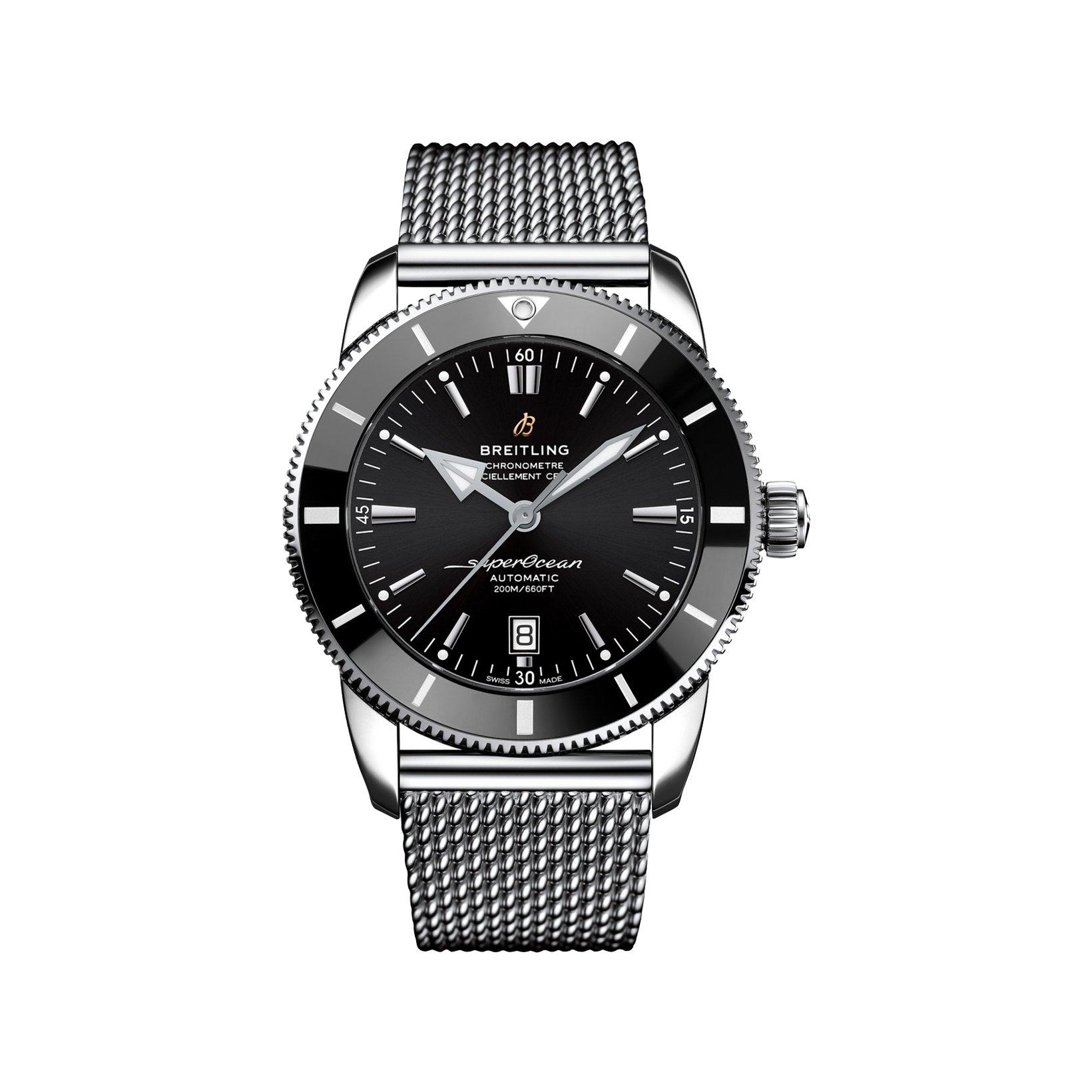 Breitling Superocean Heritage B20 Automatic 46 mm Stainless Steel Watch  Black Dial  Stainless Steel Bracelet