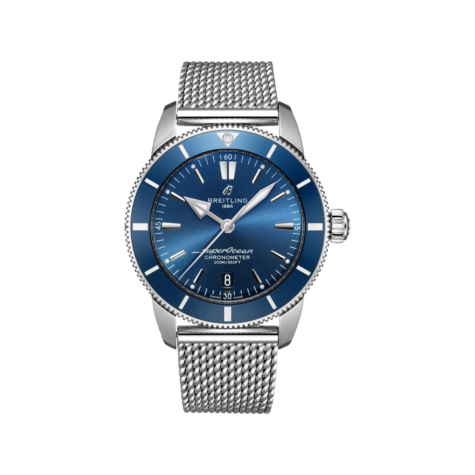 Breitling Superocean Heritage B20 Automatic 44 mm Stainless Steel Watch  Blue Dial  Stainless Steel Bracelet