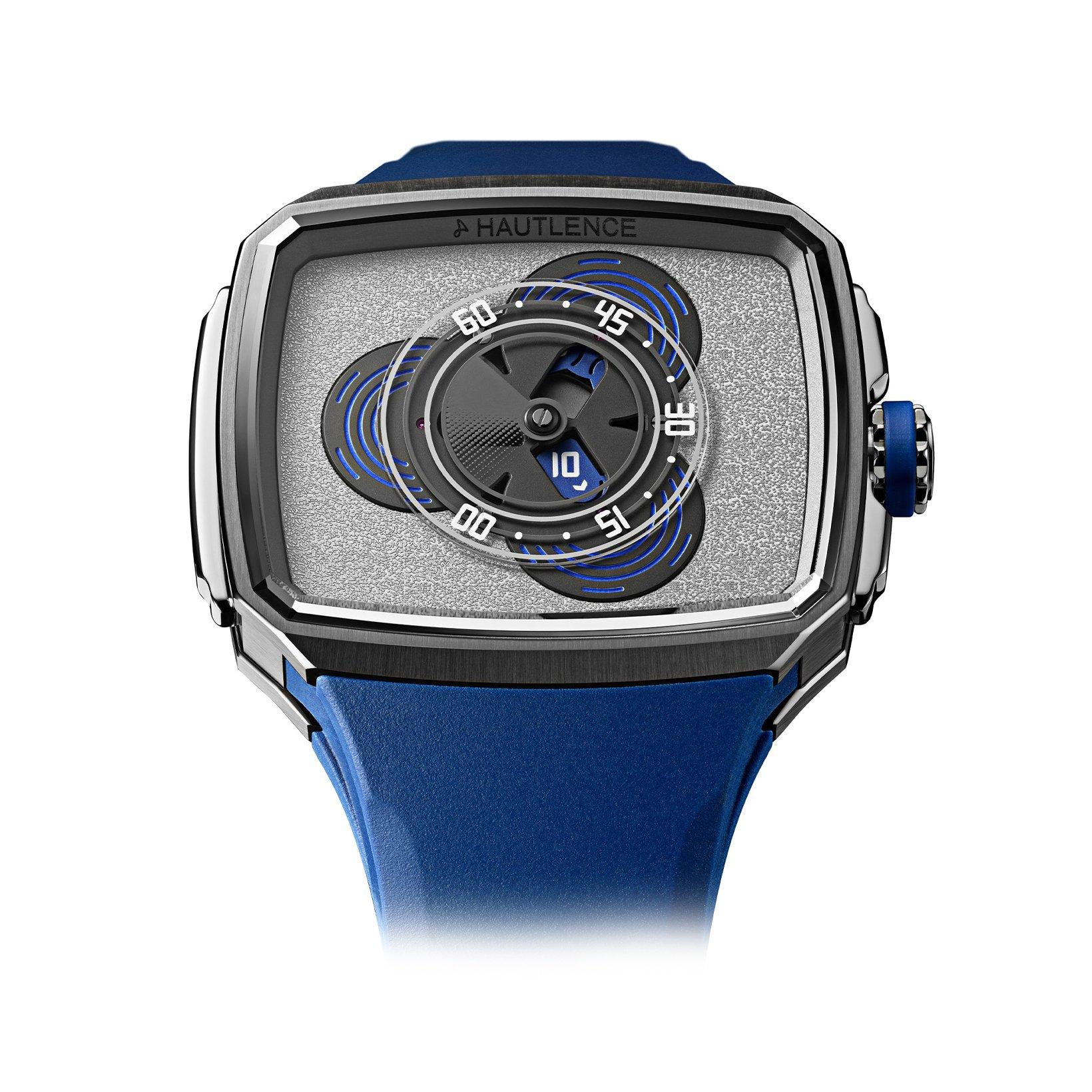 Hautlence Vagabonde Series 4 Automatic 43x50.8 mm Stainless Steel Watch  Grey Dial   Rubber Strap