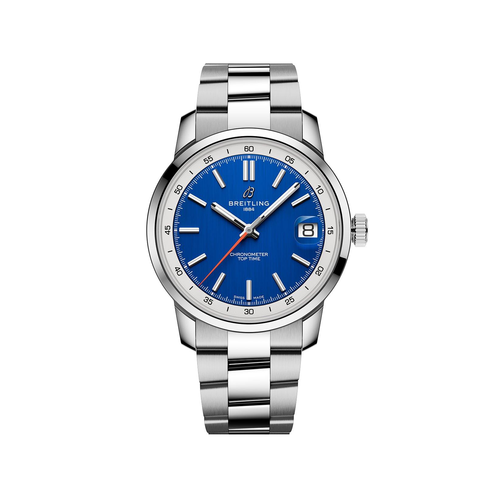 Breitling Top Time B31 Automatic 38 mm Stainless Steel Watch  Blue Dial  Stainless Steel Bracelet