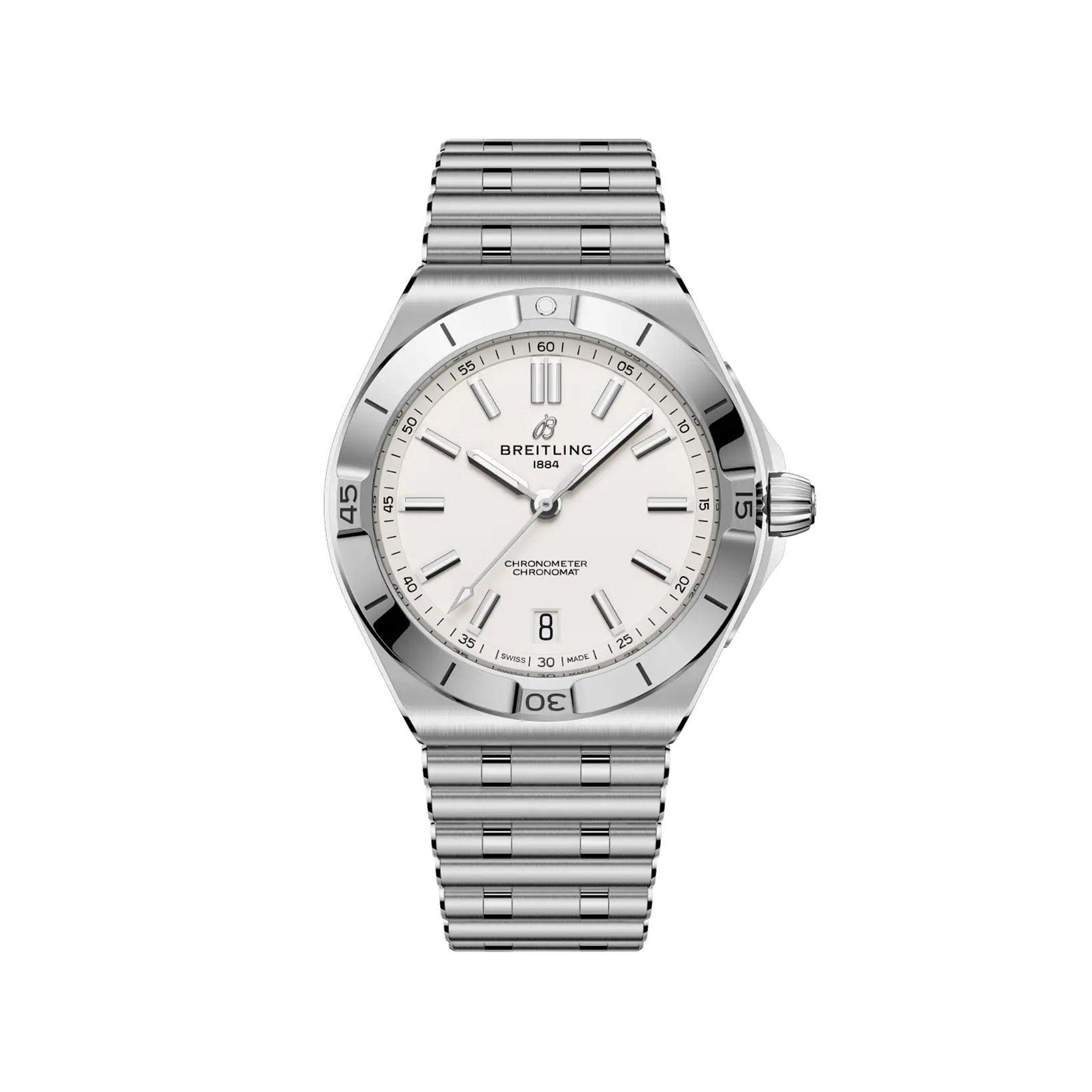 Breitling Chronomat B31 Automatic 40 mm Stainless Steel Watch  White Dial  Stainless Steel Bracelet