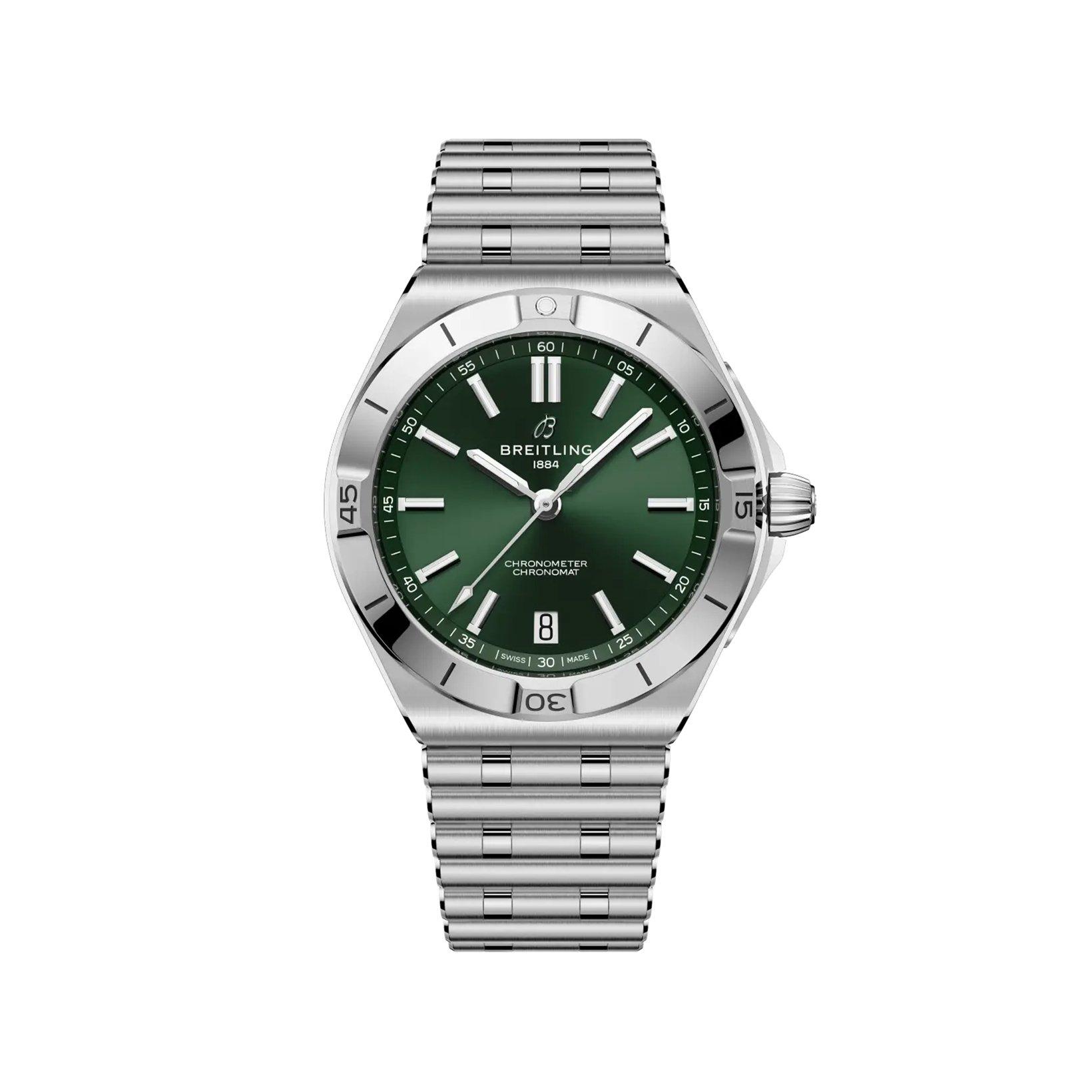 Breitling Chronomat B31 Automatic 40 mm Stainless Steel Watch  Green Dial  Stainless Steel Bracelet