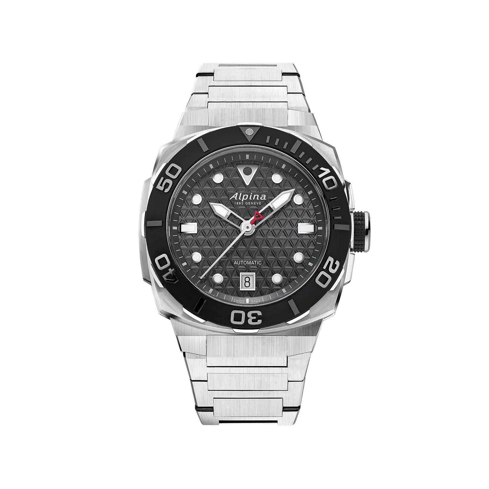Alpina Seastrong Extreme Automatic 39x40.5 mm Stainless Steel Watch  Black Dial  Stainless Steel Bracelet