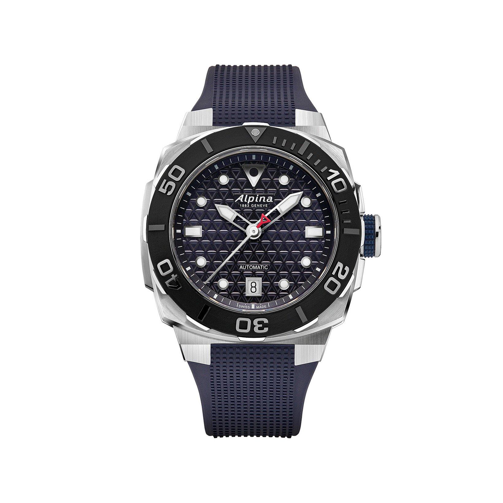 Alpina Seastrong Extreme Automatic 39x40.5 mm Stainless Steel Watch  Blue Dial   Rubber Strap