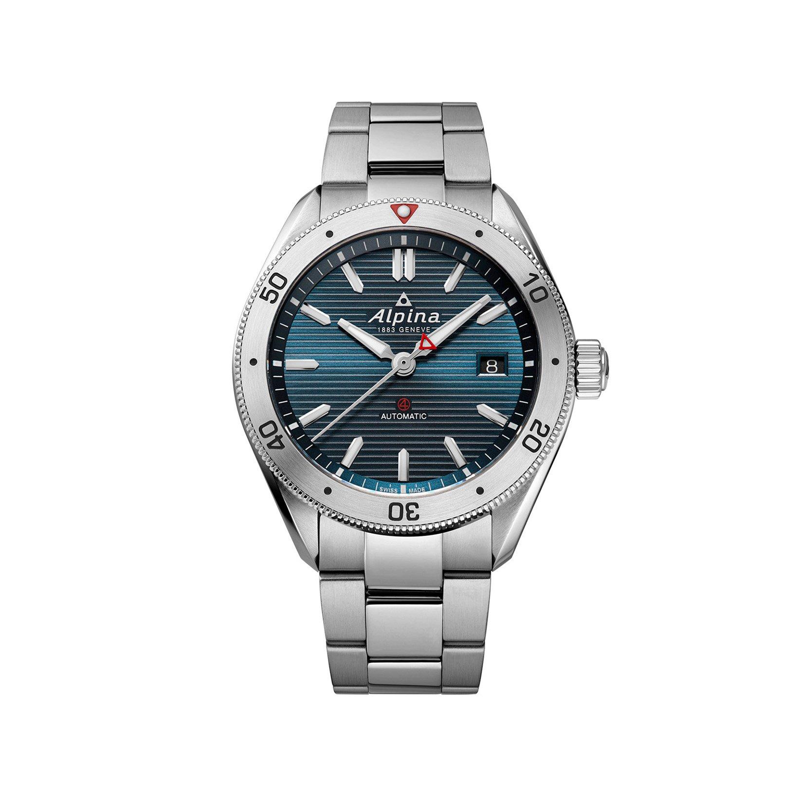 Alpina Alpiner 4 Automatic 40 mm Stainless Steel Watch  Blue Dial  Stainless Steel Bracelet