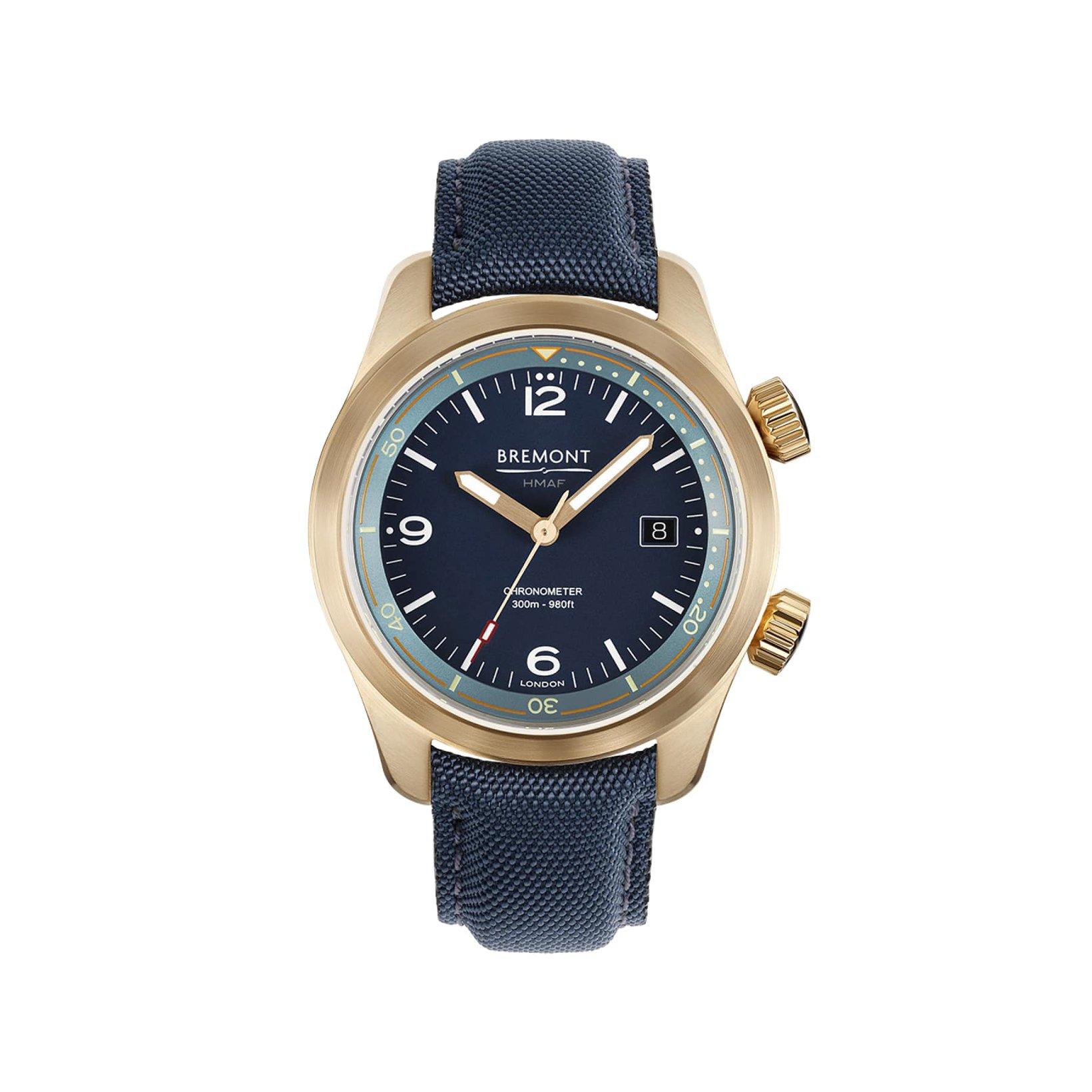 Bremont Altitude Argonaut Bronze Automatic 42 mm Bronze Watch  Blue Dial   Fabric Strap
