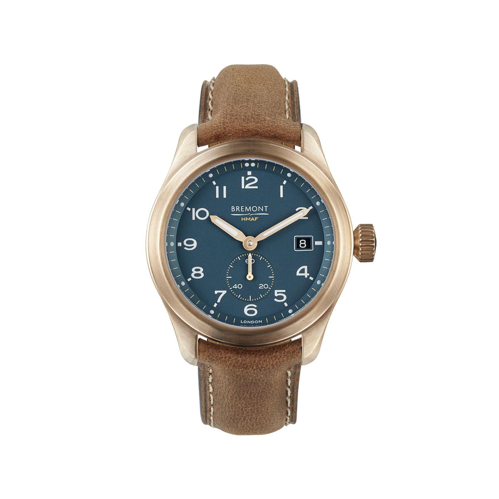 Bremont Altitude Broadsword Bronze Automatic 40 mm Bronze Watch  Blue Dial   Leather Strap