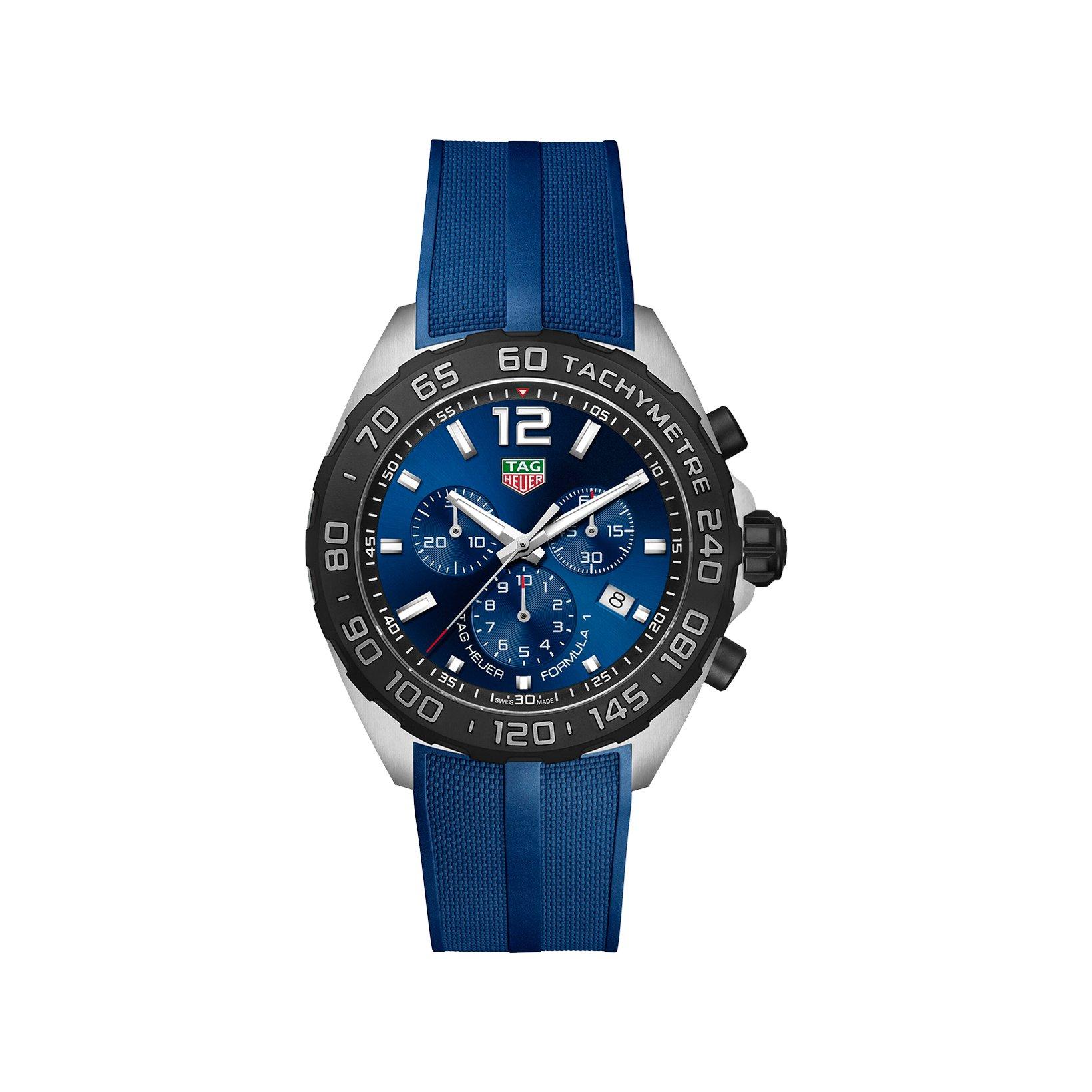 Tag-Heuer Formula 1 Chronograph Quartz 43 mm Stainless Steel Watch  Blue Dial  Stainless Steel Bracelet