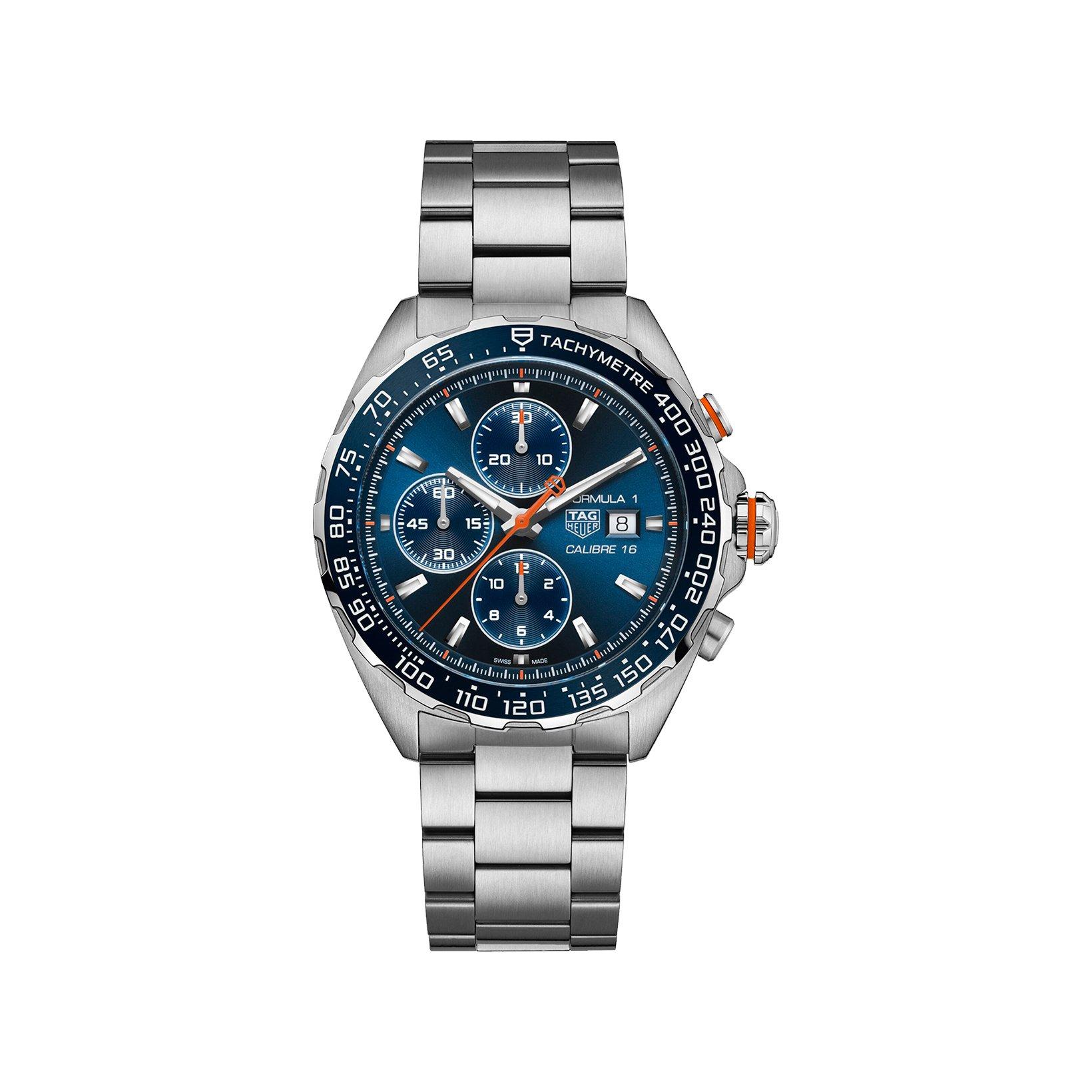Tag-Heuer Formula 1 Chronograph Automatic 44 mm Stainless Steel Watch  Blue Dial  Stainless Steel Bracelet