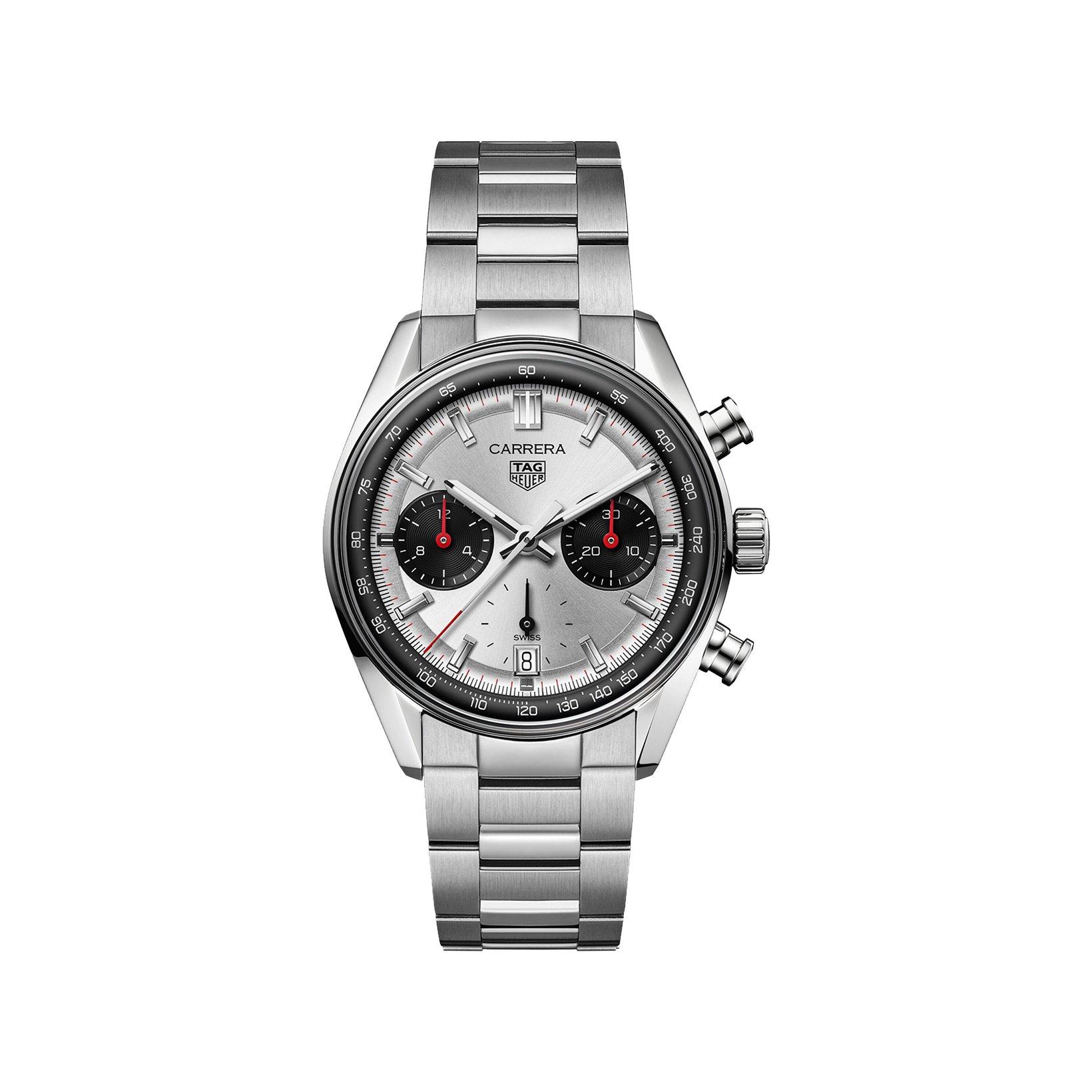 Tag-Heuer Carrera Chronograph Automatic 39 mm Stainless Steel Watch  Silver Dial  Stainless Steel Bracelet