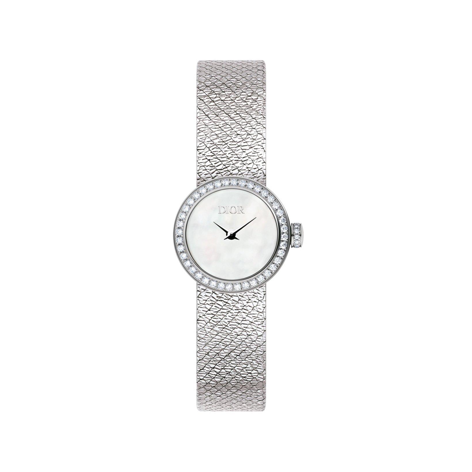 Christian Dior La Mini De Dior La Mini D De Dior Satine Quartz 19 mm Stainless Steel Watch  White Dial  Stainless Steel Bracelet