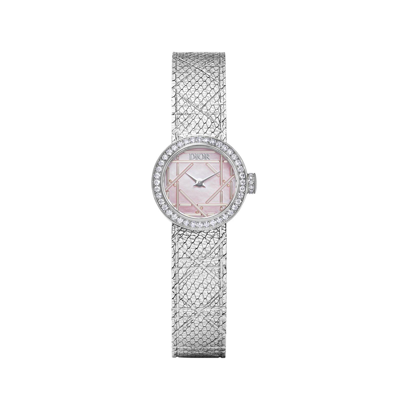 Christian Dior La Mini D My Dior Quartz 19 mm Stainless Steel Watch  Pink Dial  Stainless Steel Bracelet