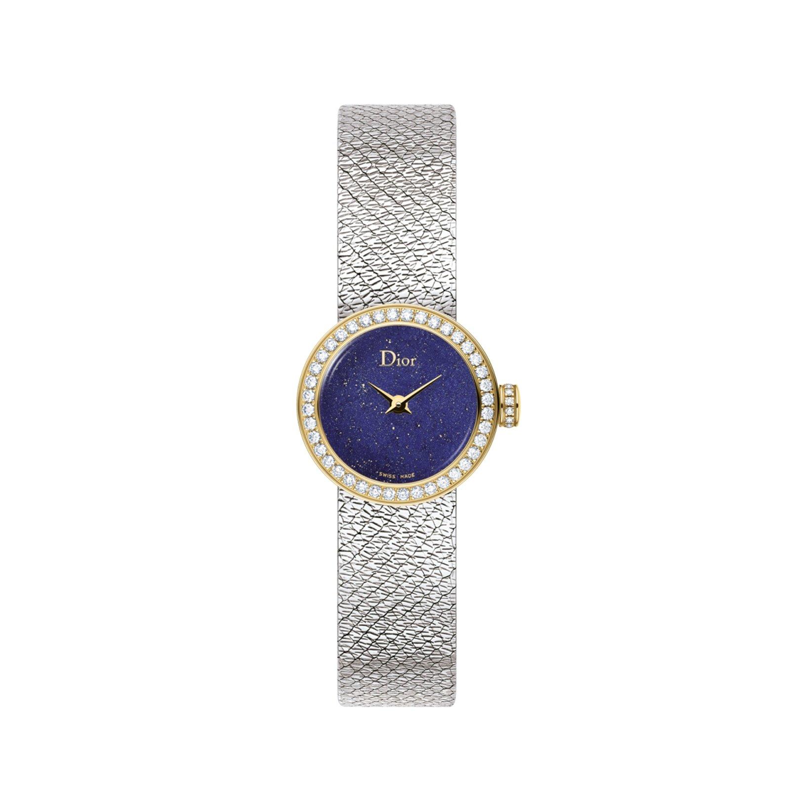 Christian Dior La Mini De Dior La Mini D De Dior Satine Quartz 19 mm Stainless Steel And Yellow Gold Watch  Lapis Lazuli Dial  Stainless Steel Bracelet