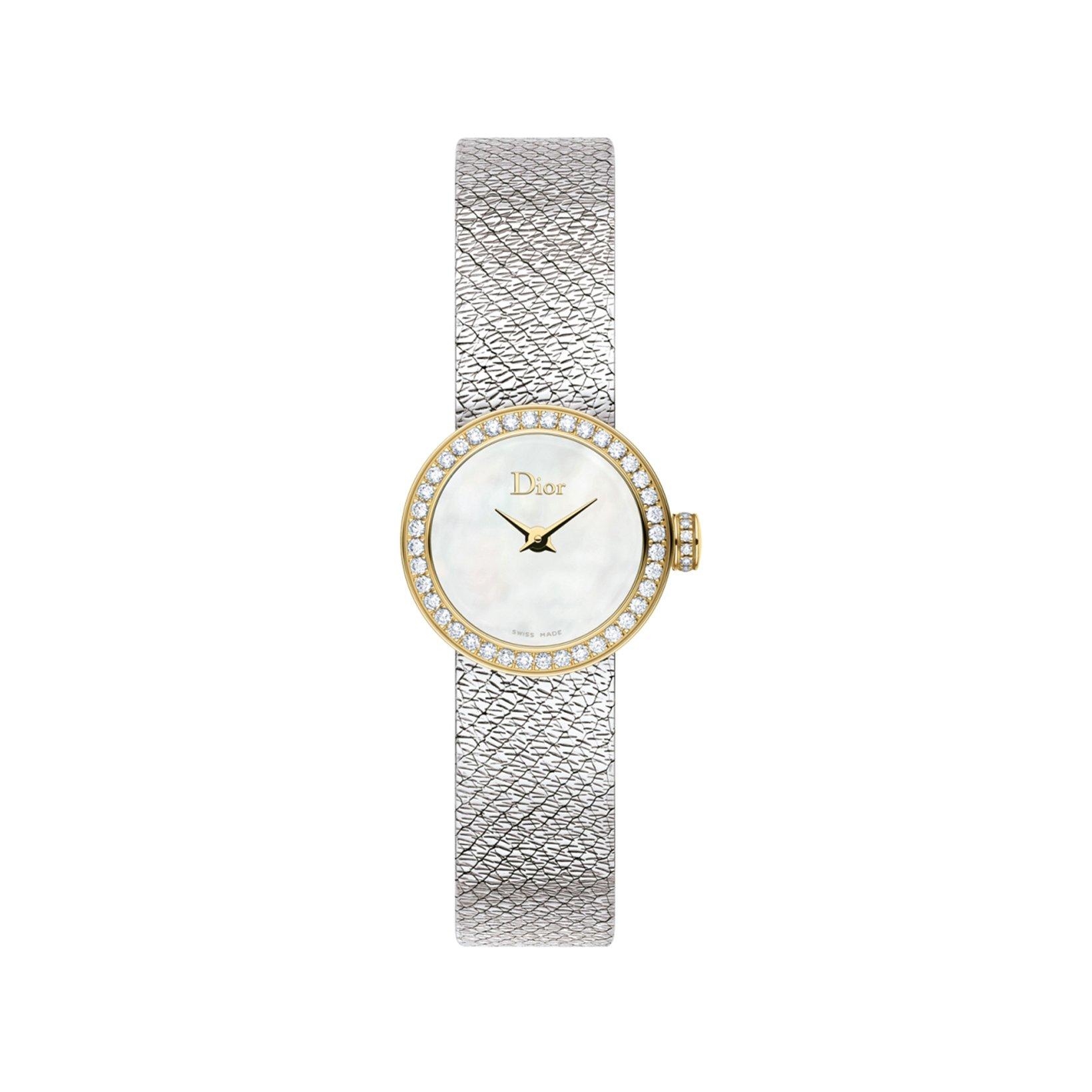Christian Dior La Mini De Dior La Mini D De Dior Satine Quartz 19 mm Stainless Steel Watch  White Dial  Stainless Steel Bracelet