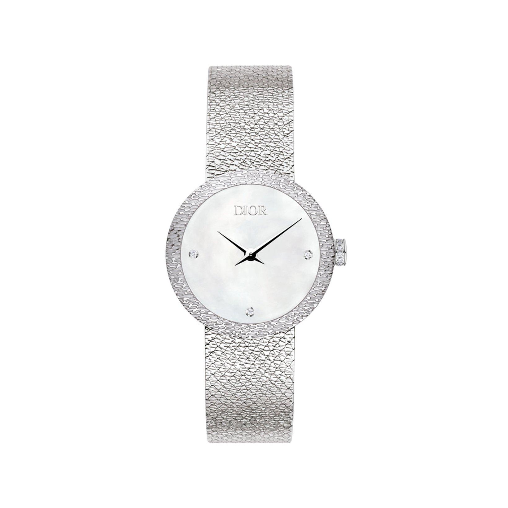 Christian Dior La D De Dior La D De Dior Satine Quartz 25 mm Stainless Steel Watch  White Dial  Stainless Steel Bracelet